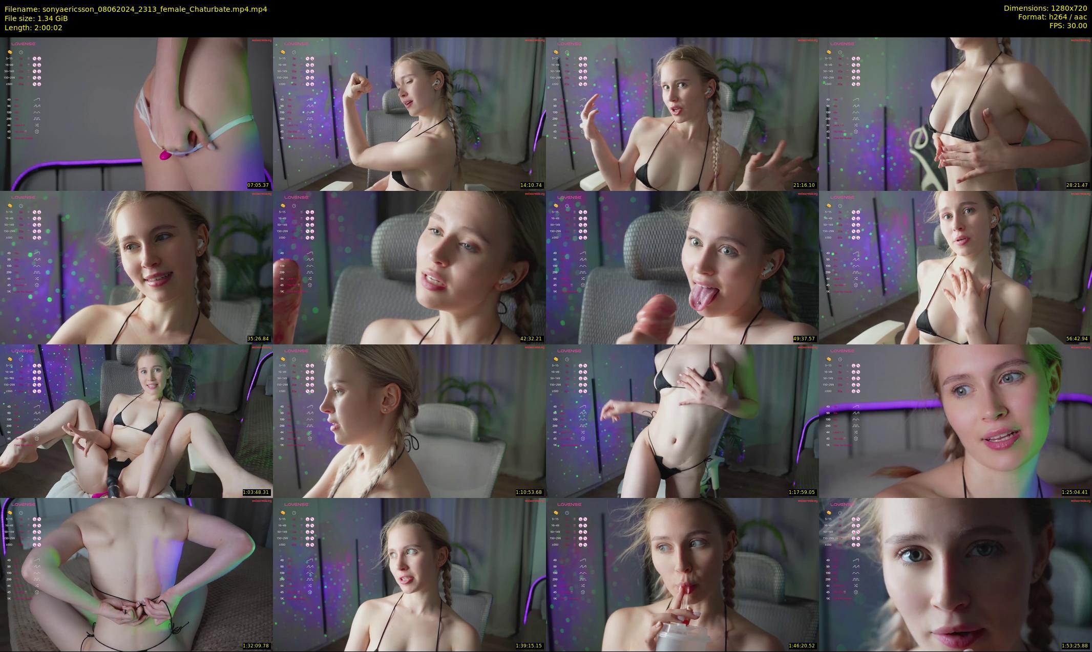 sonyaericsson — 121 minute Chaturbate female cam show recording, 720p, Jun 8, 2024