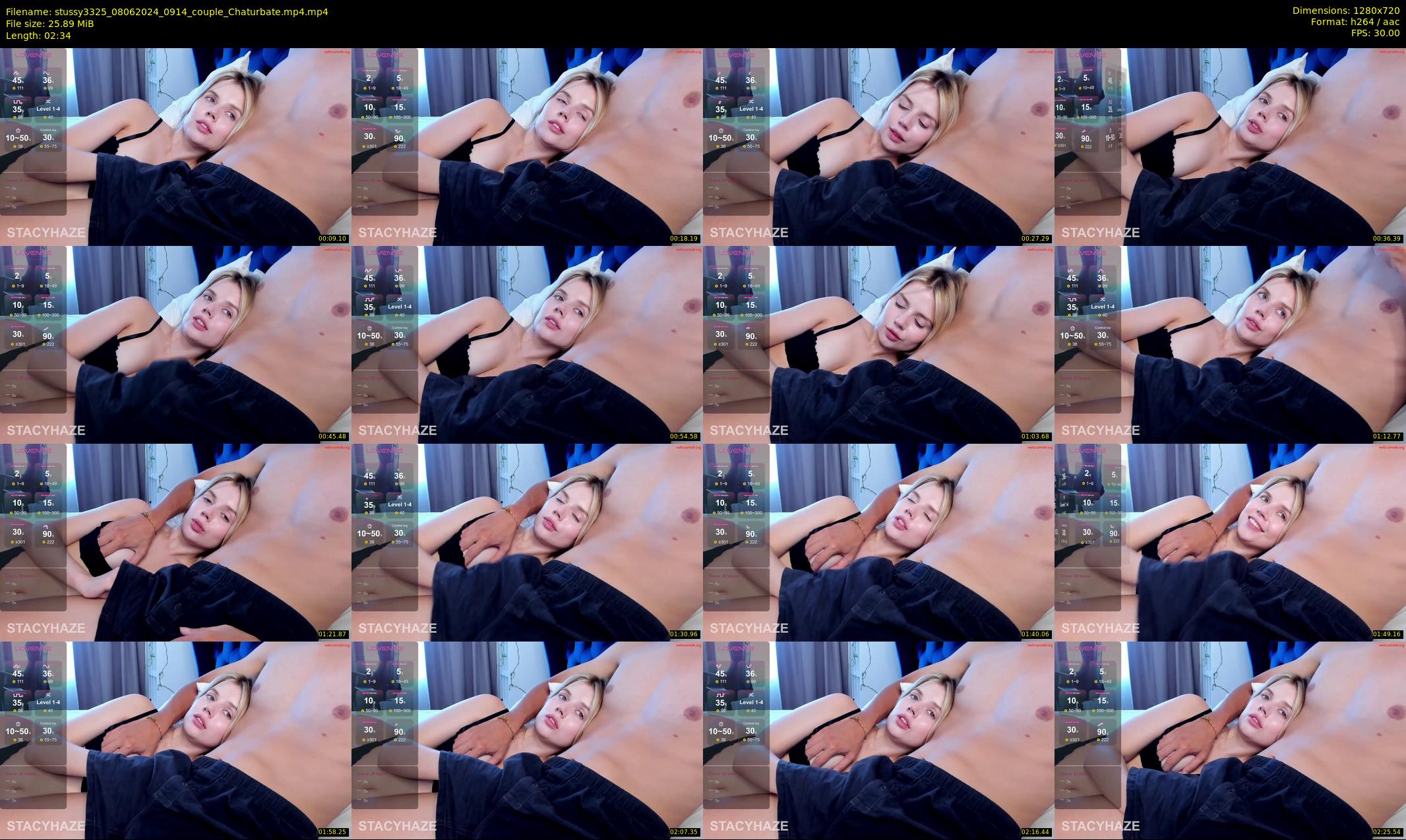 stussy3325 — 3 minute Chaturbate couple cam show recording, 720p, Jun 8, 2024