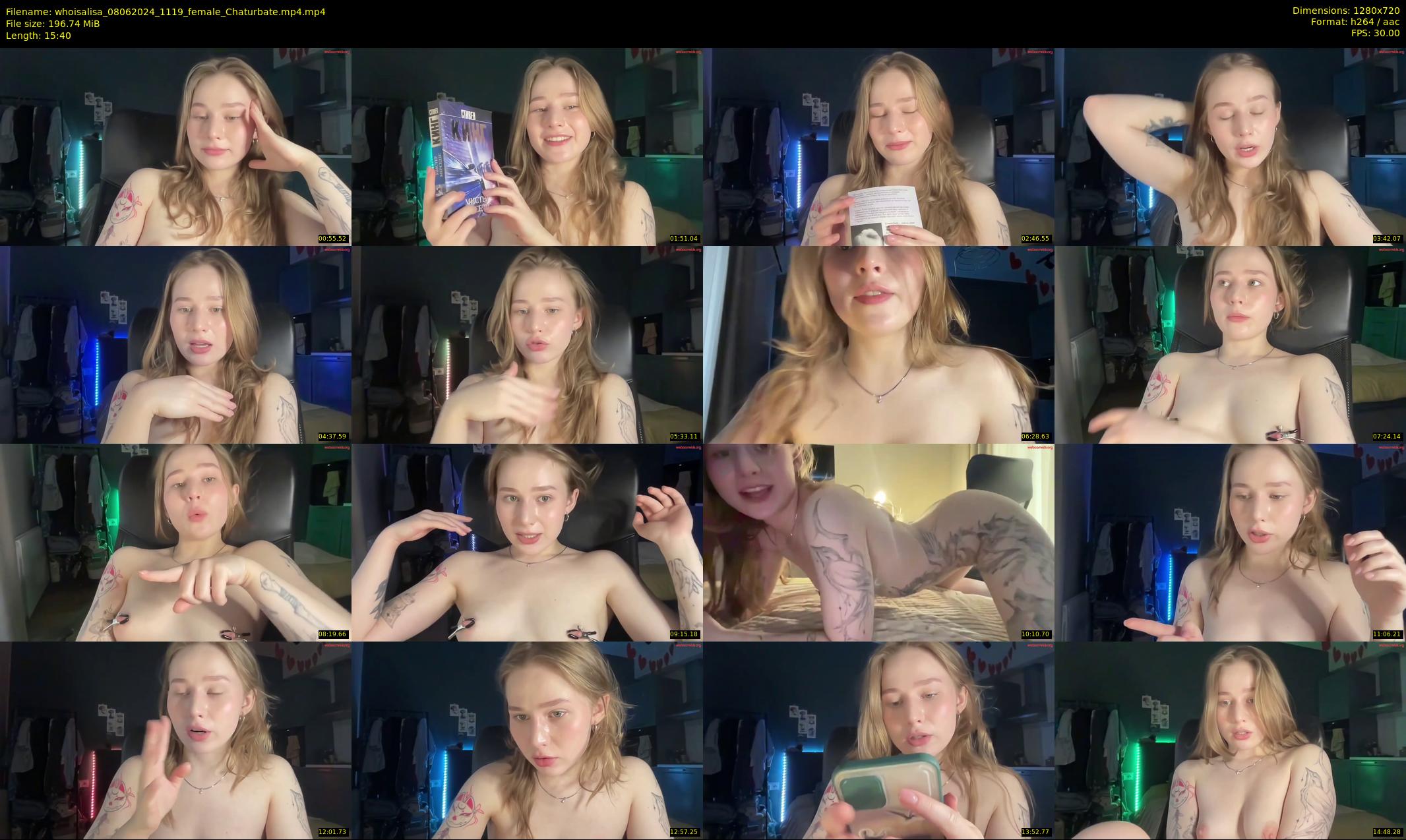 whoisalisa — 16 minute Chaturbate female cam show recording, 720p, Jun 8, 2024