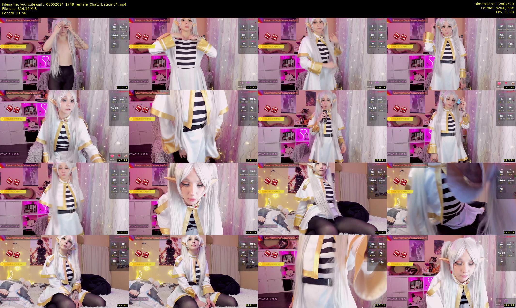 yourcutewaifu — 22 minute Chaturbate female cam show recording, 720p, Jun 8, 2024