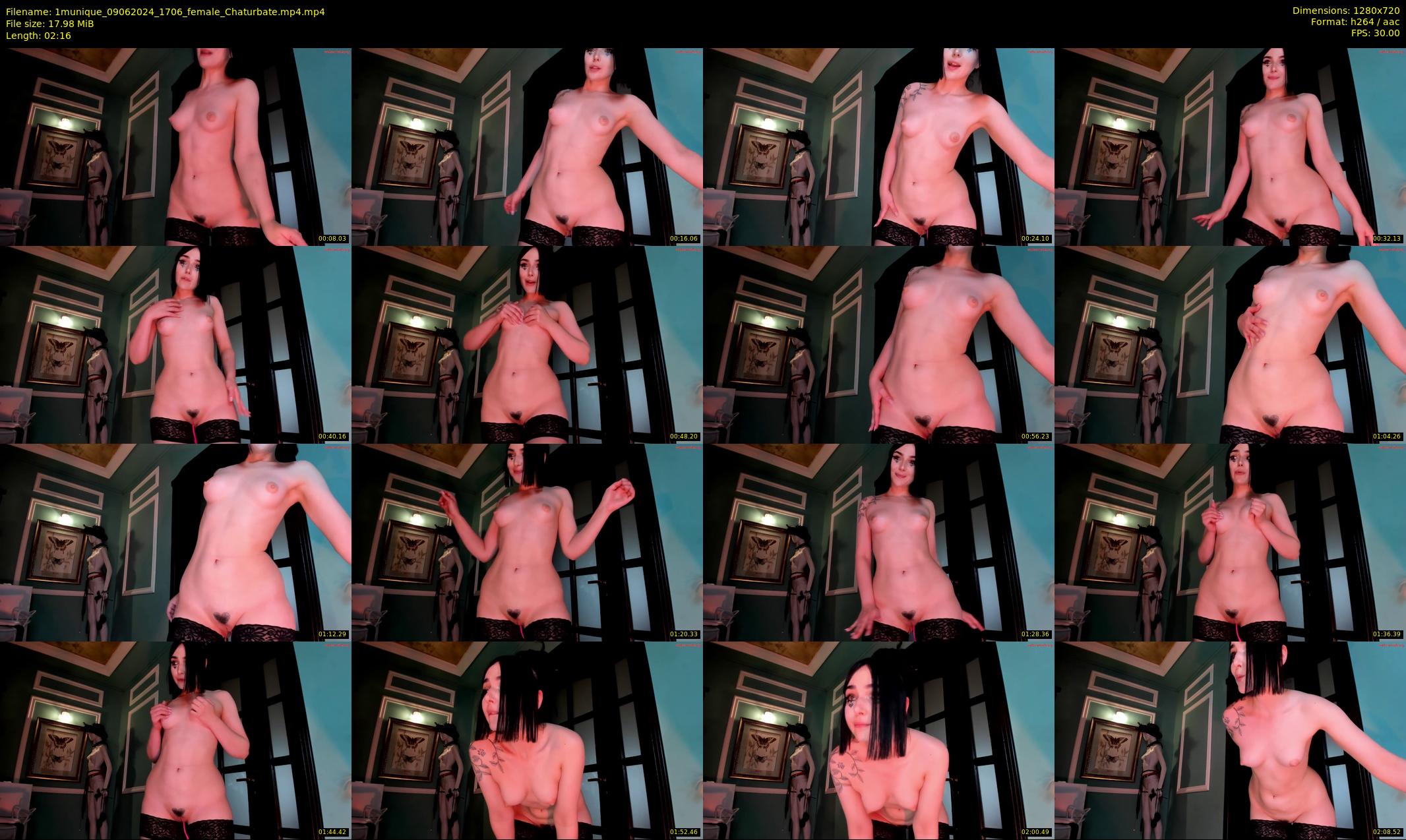 1munique — 3 minute Chaturbate female cam show recording, 720p, Jun 9, 2024
