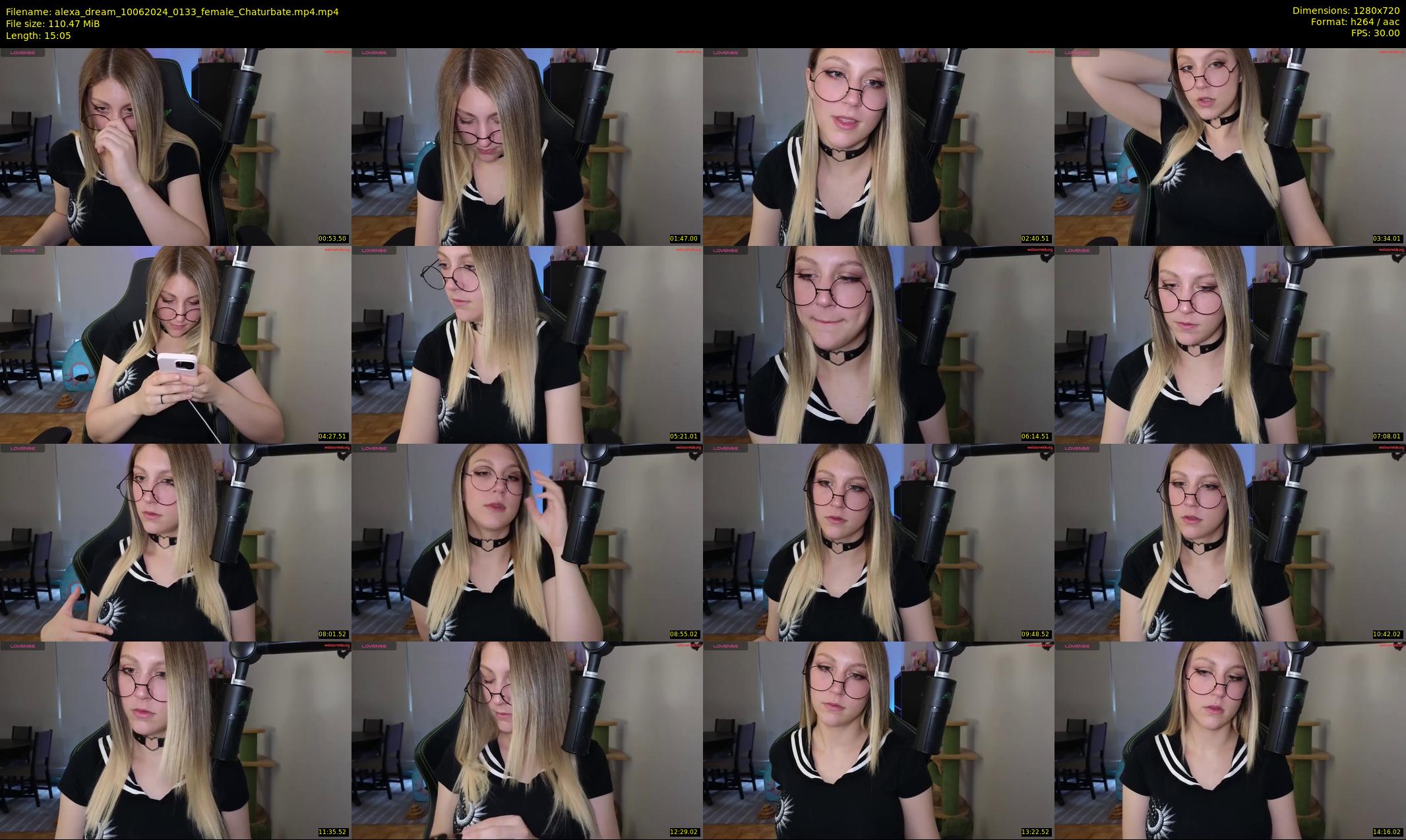 alexa_dream — 16 minute Chaturbate female cam show recording, 720p, Jun 10, 2024