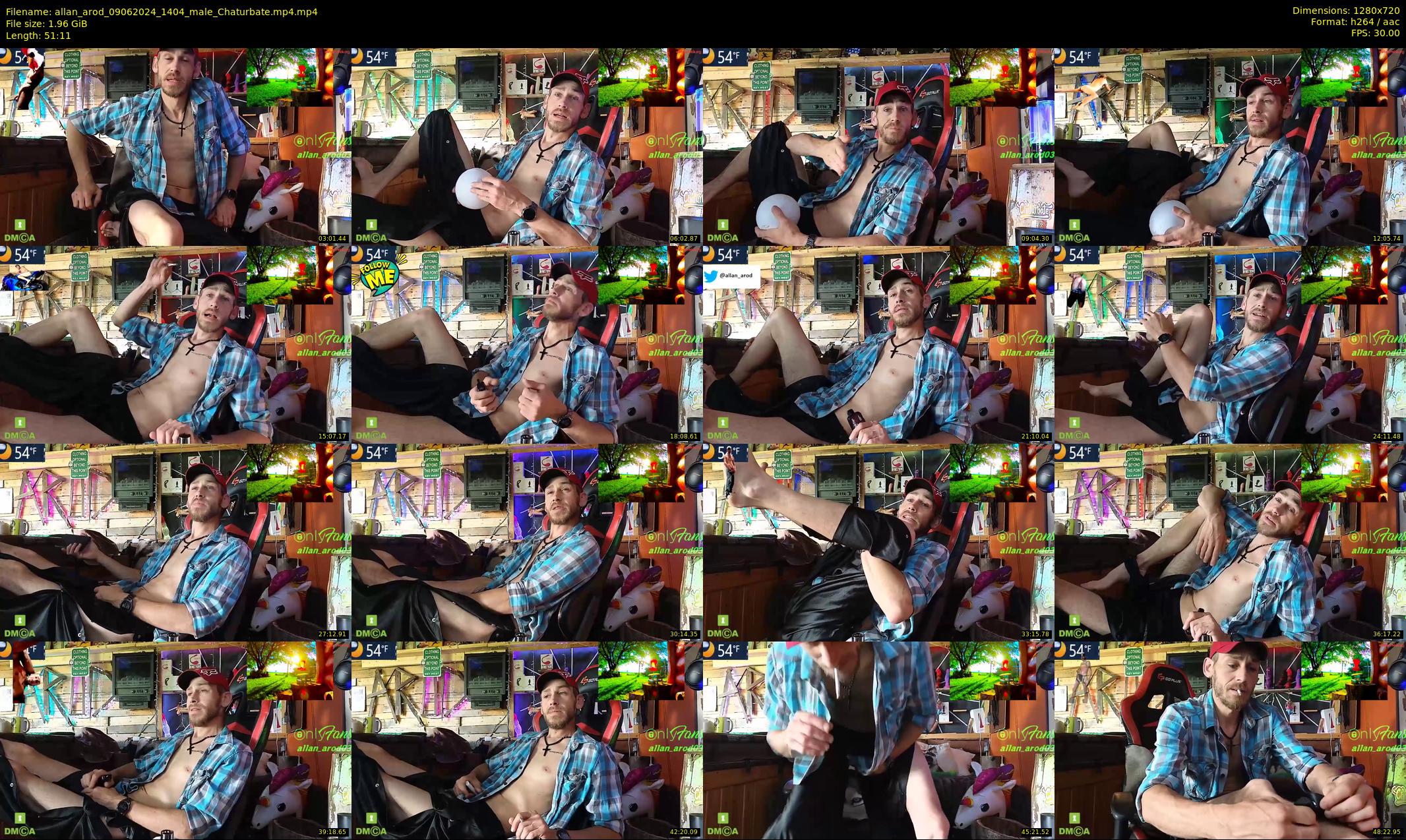 allan_arod — 52 minute Chaturbate male cam show recording, 720p, Jun 9, 2024
