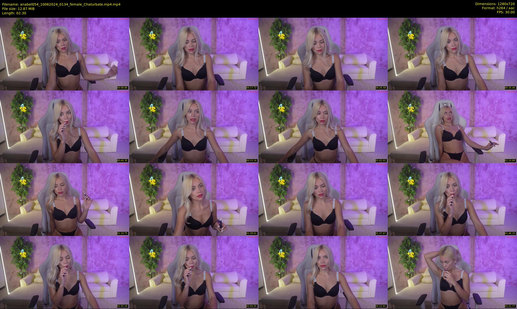 anabel054 — 3 minute Chaturbate female cam show recording, 720p, Jun 10, 2024