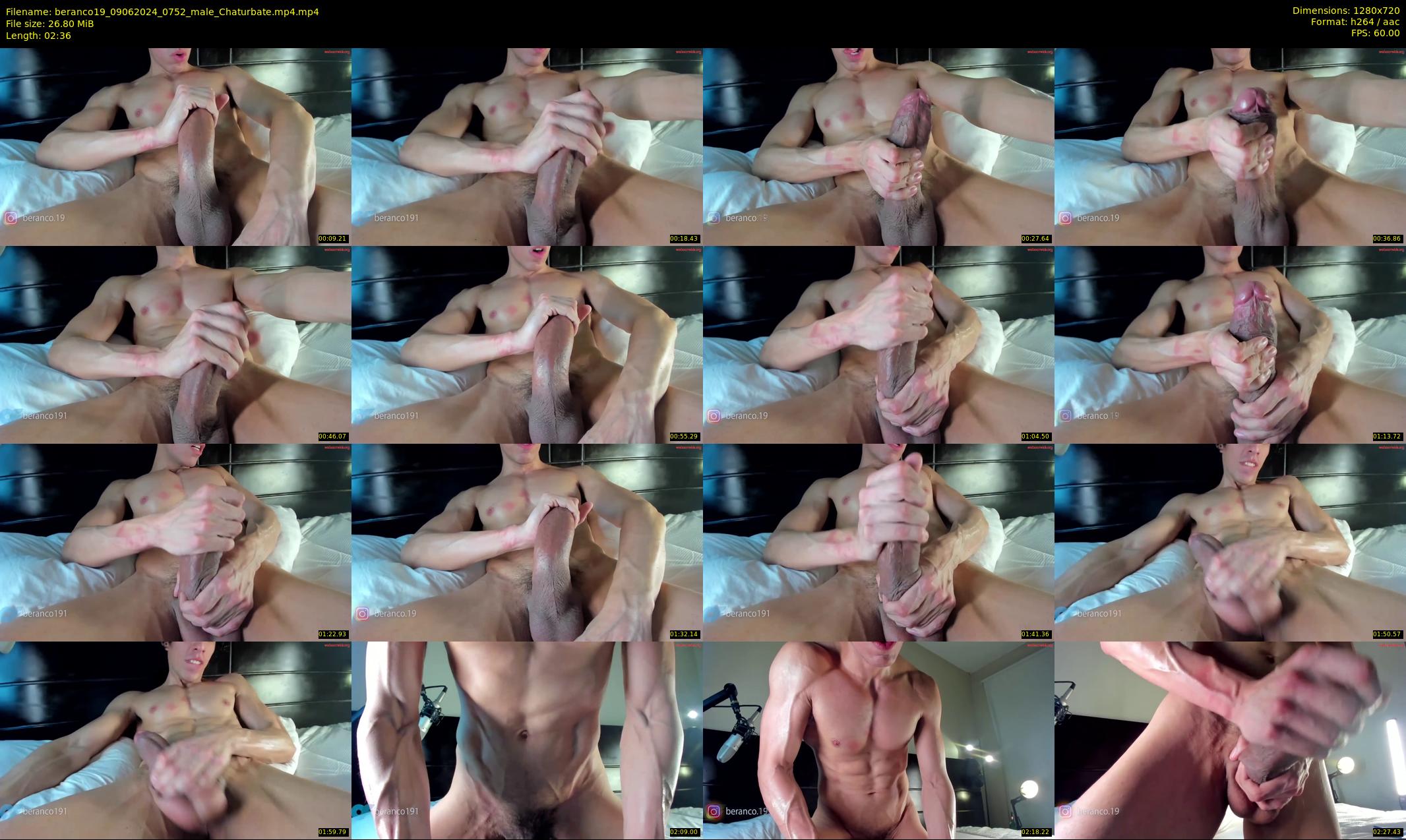 beranco19 — 3 minute Chaturbate male cam show recording, 720p, Jun 9, 2024