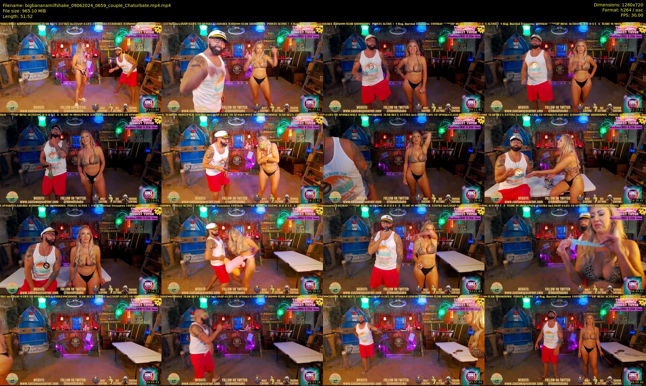 bigbananamilfshake — 52 minute Chaturbate couple cam show recording, 720p, Jun 9, 2024