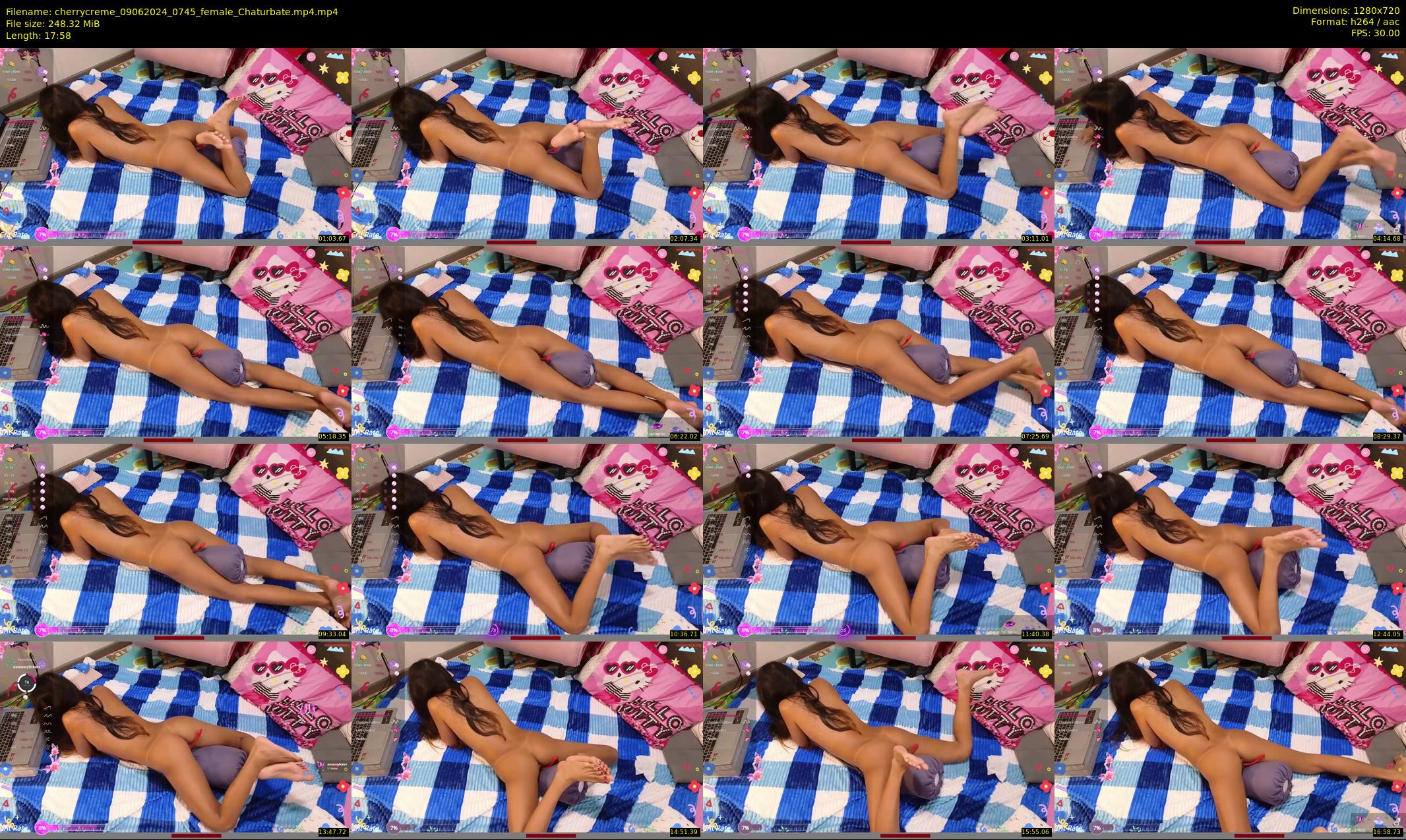 cherrycreme — 18 minute Chaturbate female cam show recording, 720p, Jun 9, 2024