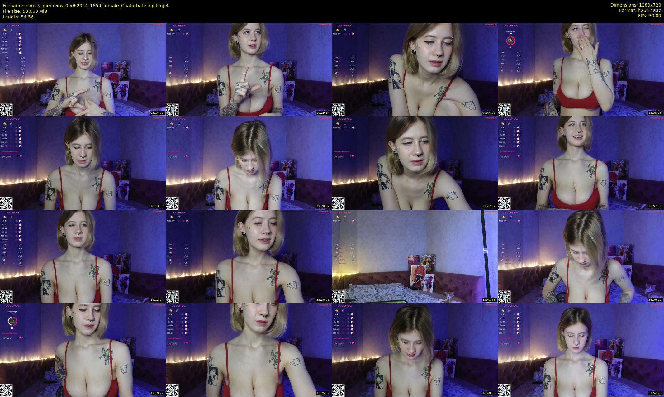 christy_memeow — 55 minute Chaturbate female cam show recording, 720p, Jun 9, 2024