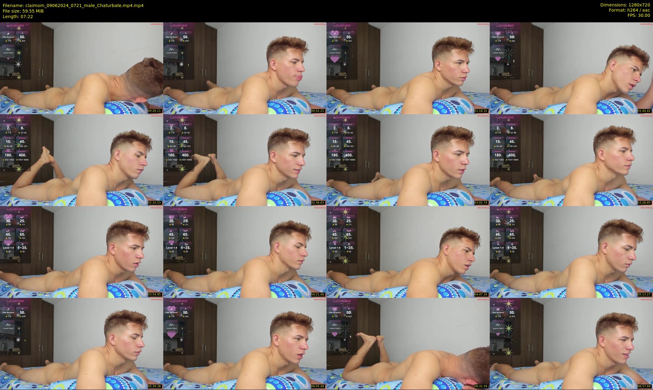 claimom — 8 minute Chaturbate male cam show recording, 720p, Jun 9, 2024