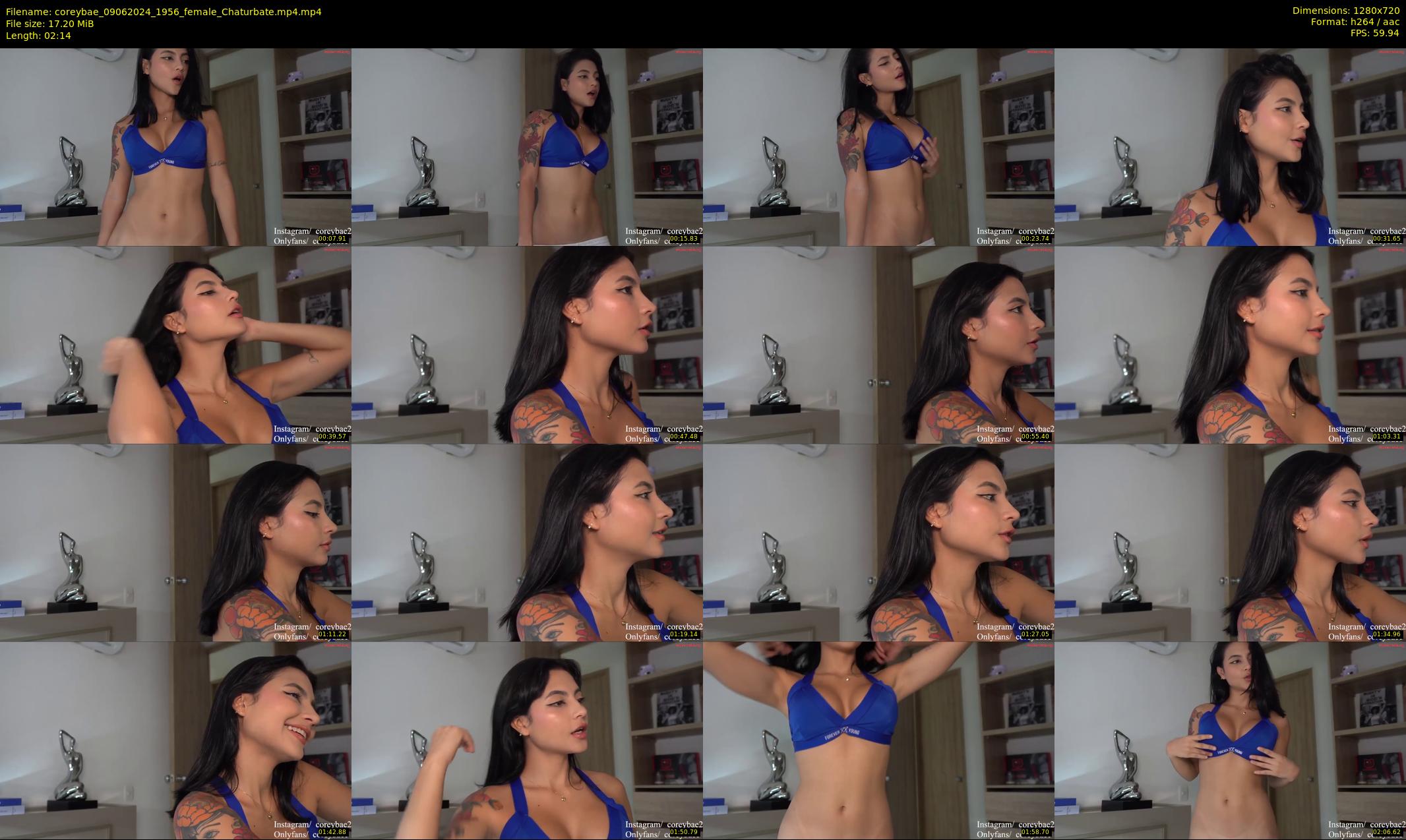coreybae — 3 minute Chaturbate female cam show recording, 720p, Jun 9, 2024