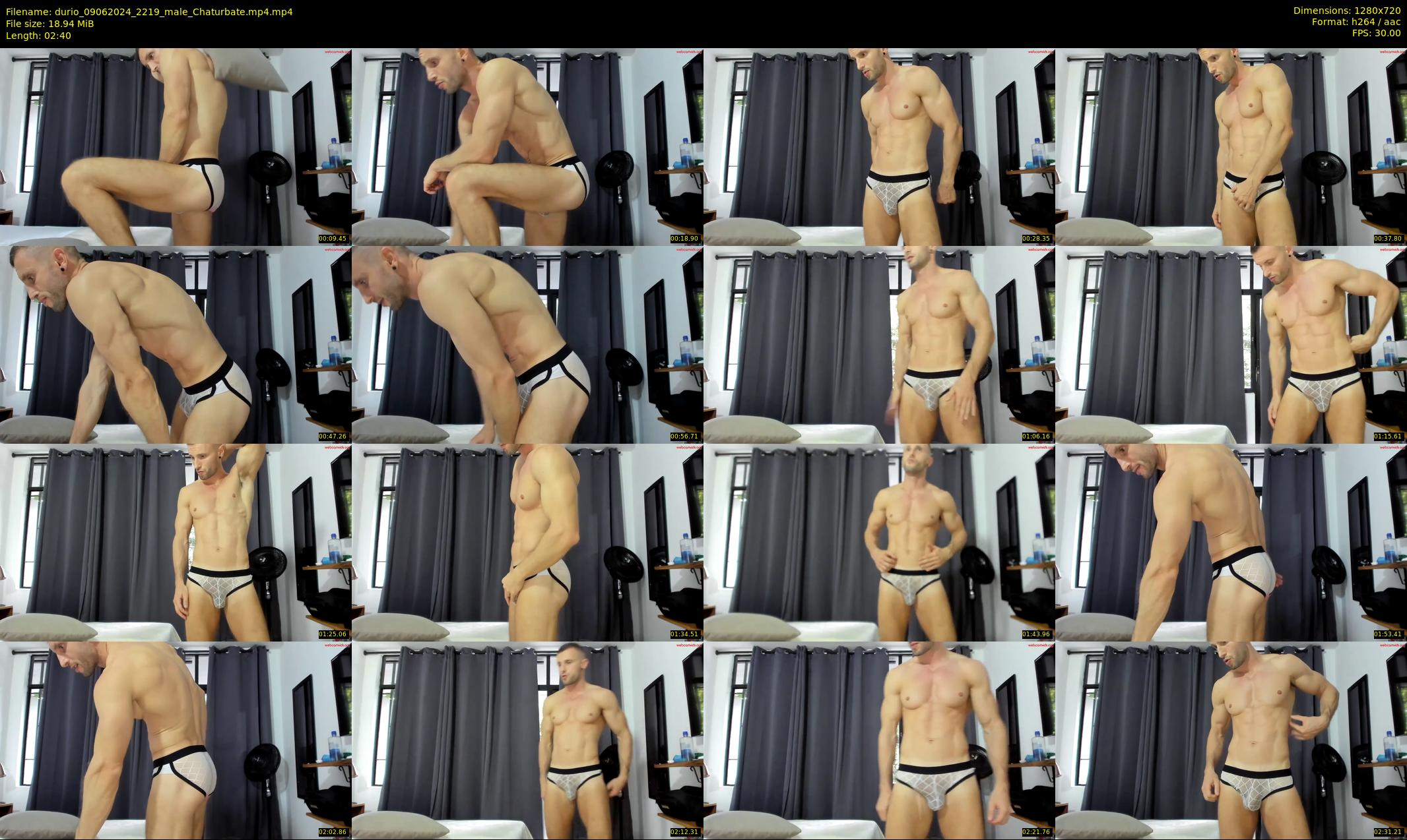 durio — 3 minute Chaturbate male cam show recording, 720p, Jun 9, 2024