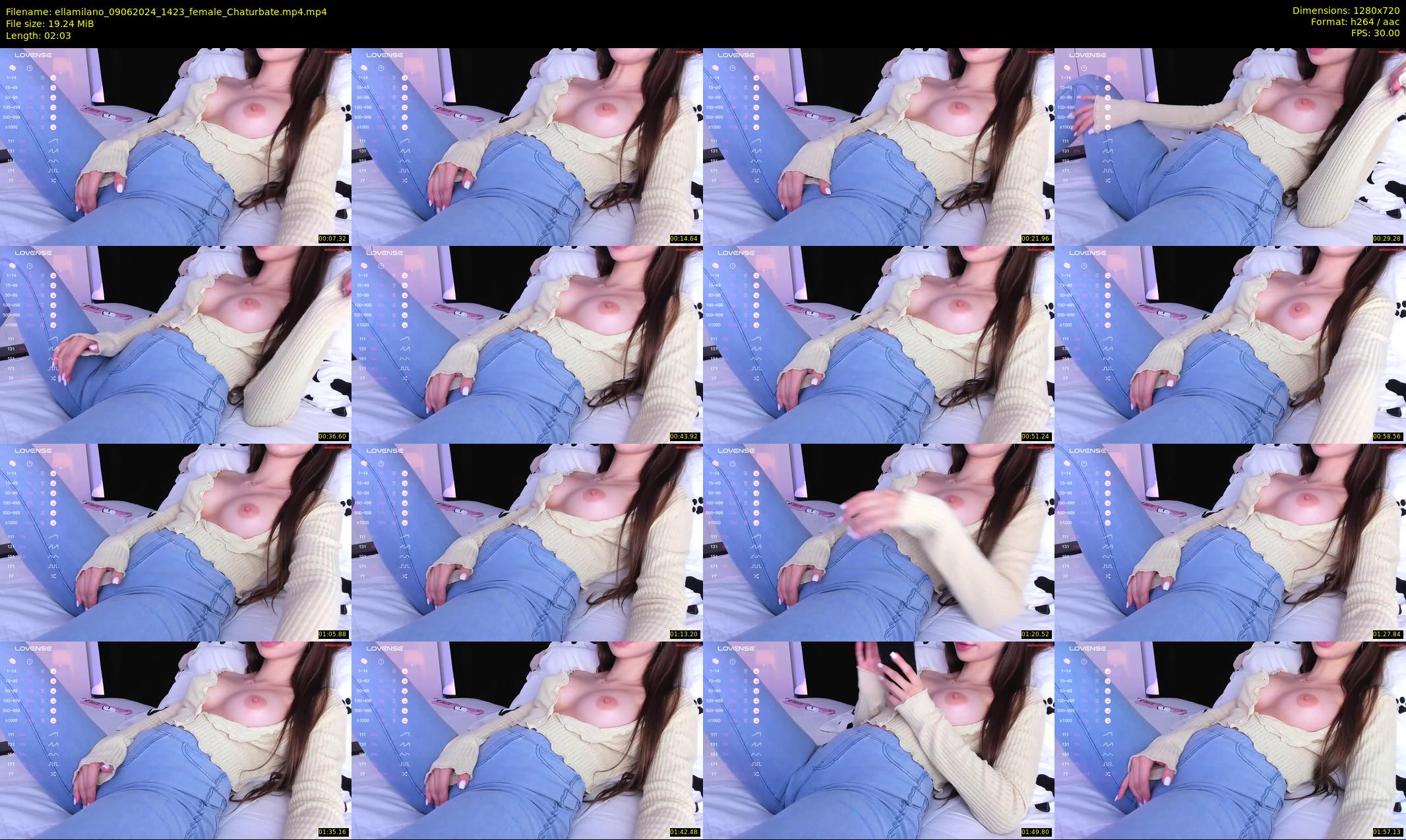 ellamilano — 3 minute Chaturbate female cam show recording, 720p, Jun 9, 2024