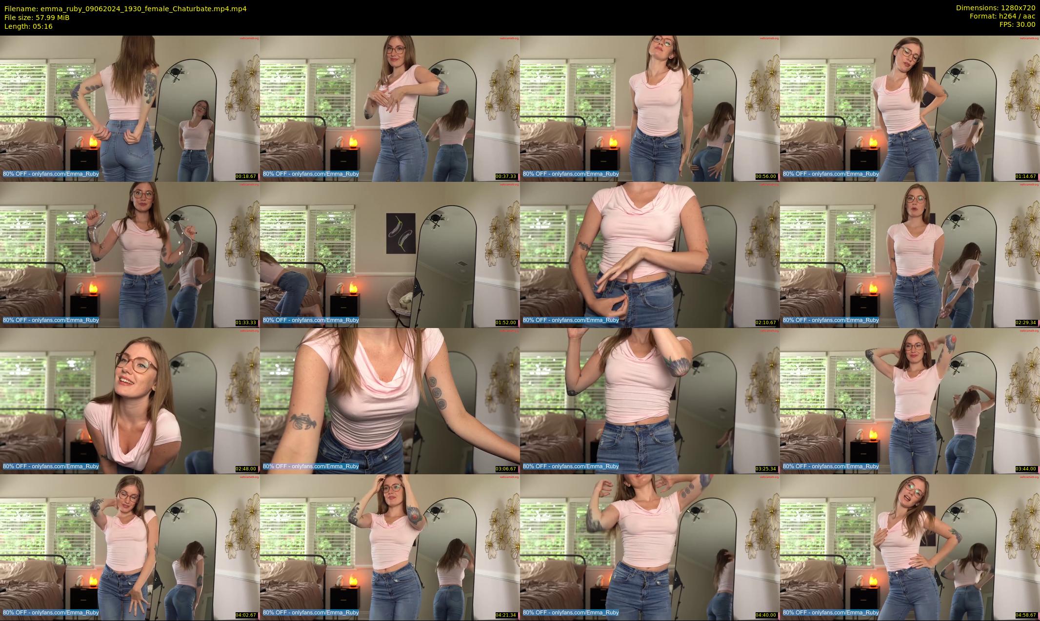 emma_ruby — 6 minute Chaturbate female cam show recording, 720p, Jun 9, 2024