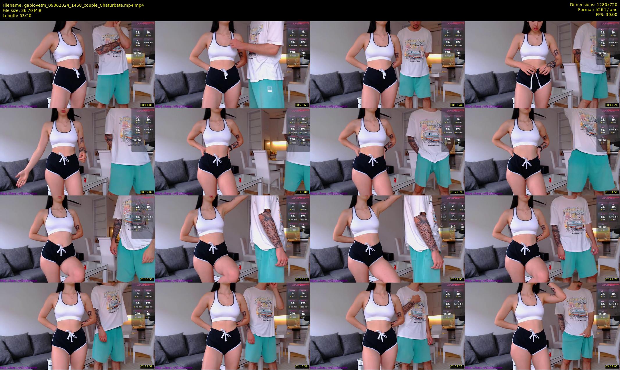 gablovetm — 4 minute Chaturbate couple cam show recording, 720p, Jun 9, 2024