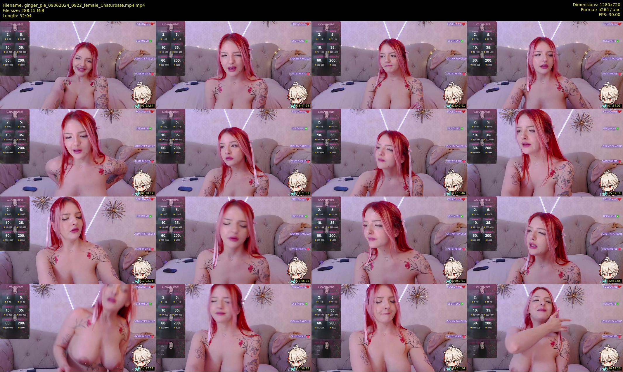 ginger_pie — 33 minute Chaturbate female cam show recording, 720p, Jun 9, 2024
