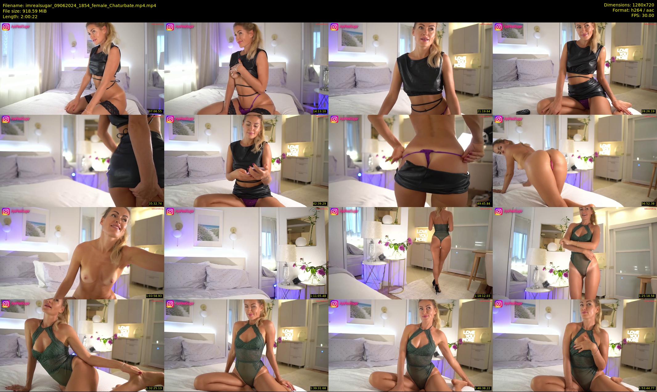 imrealsugar — 121 minute Chaturbate female cam show recording, 720p, Jun 9, 2024