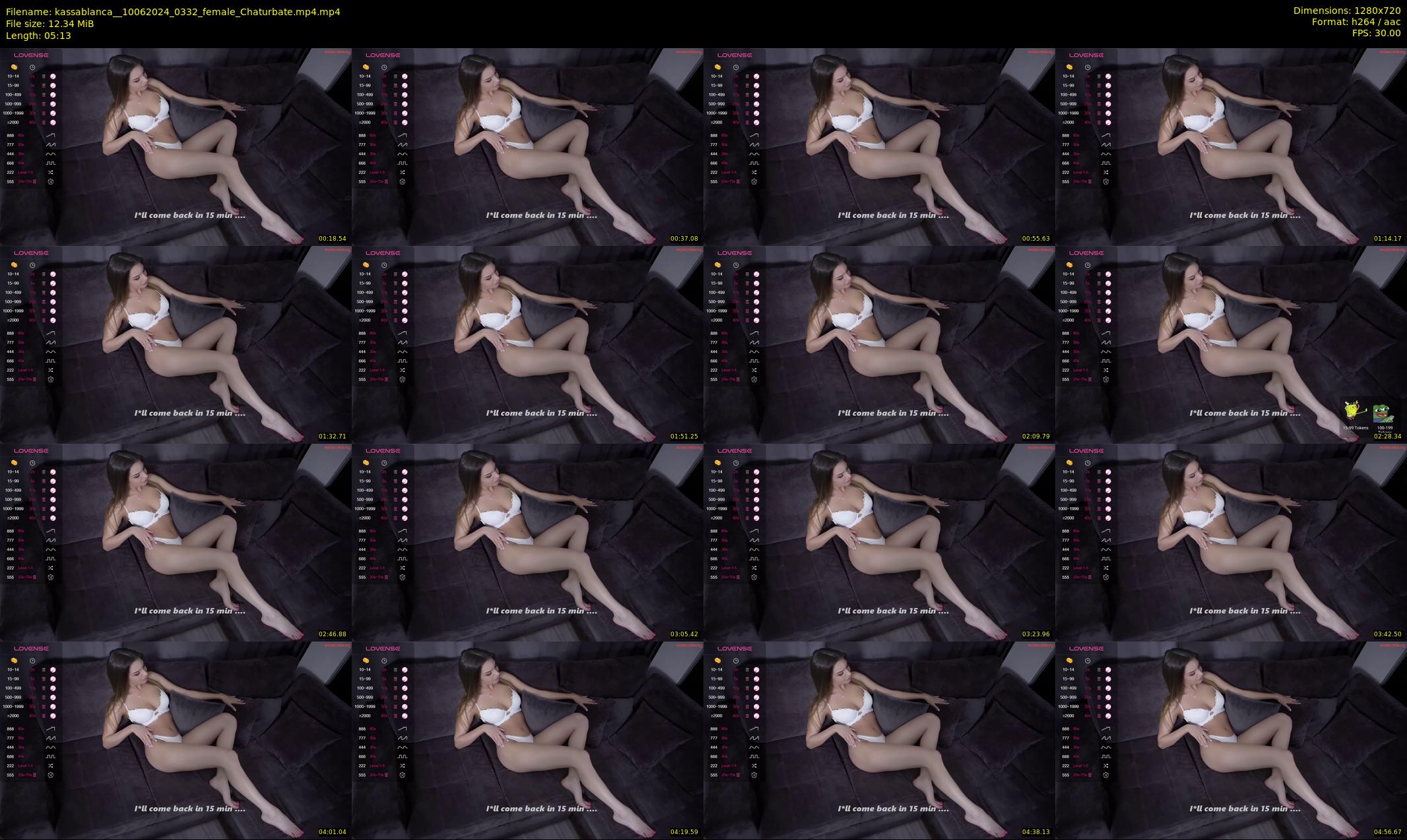 kassablanca_ — 6 minute Chaturbate female cam show recording, 720p, Jun 10, 2024