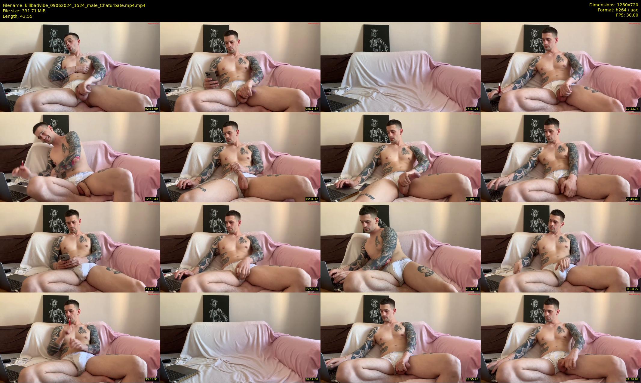 killbadvibe — 44 minute Chaturbate male cam show recording, 720p, Jun 9, 2024