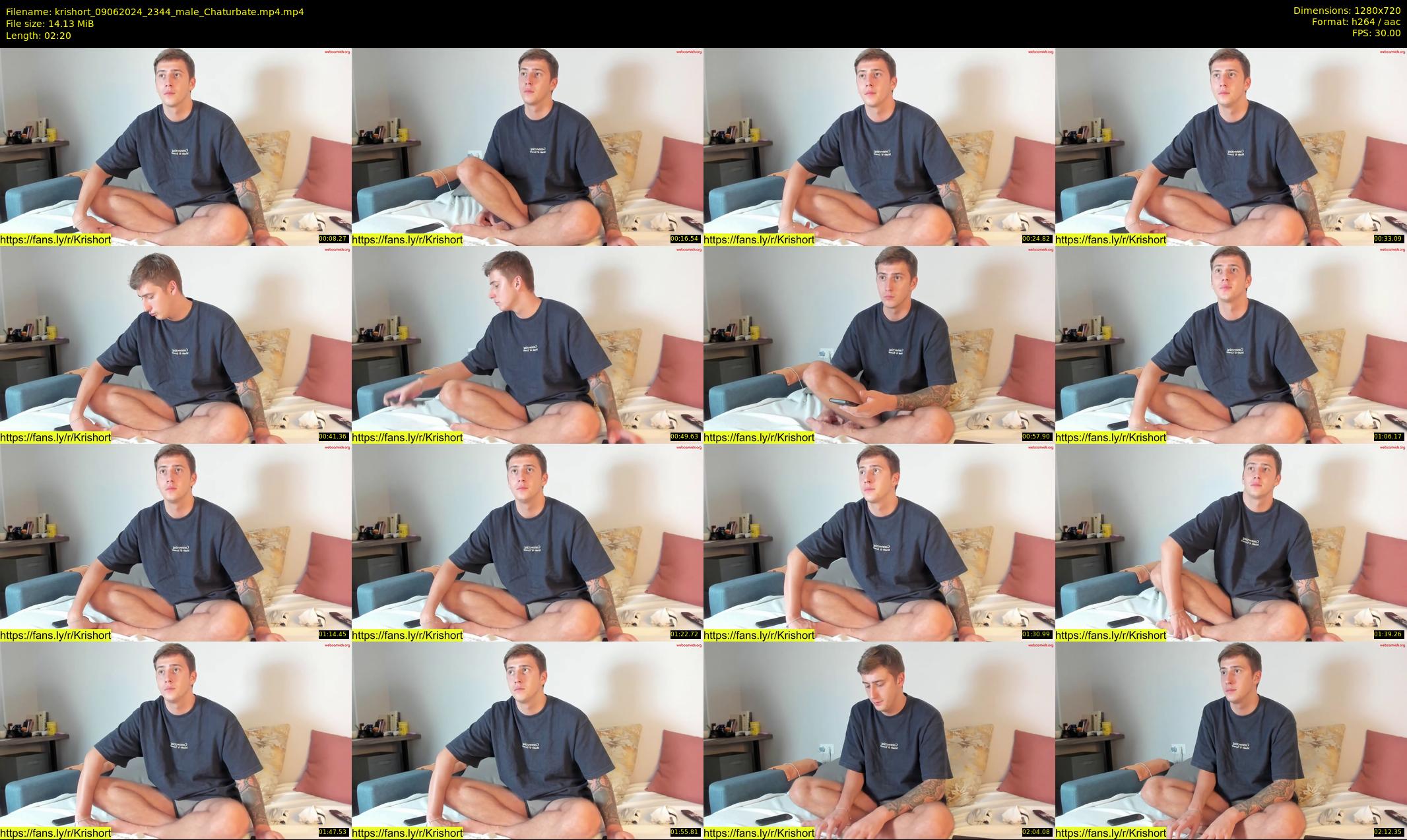 krishort — 3 minute Chaturbate male cam show recording, 720p, Jun 9, 2024