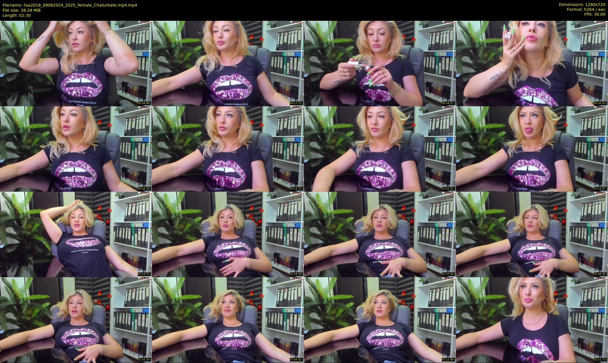 lisa2018 — 3 minute Chaturbate female cam show recording, 720p, Jun 9, 2024