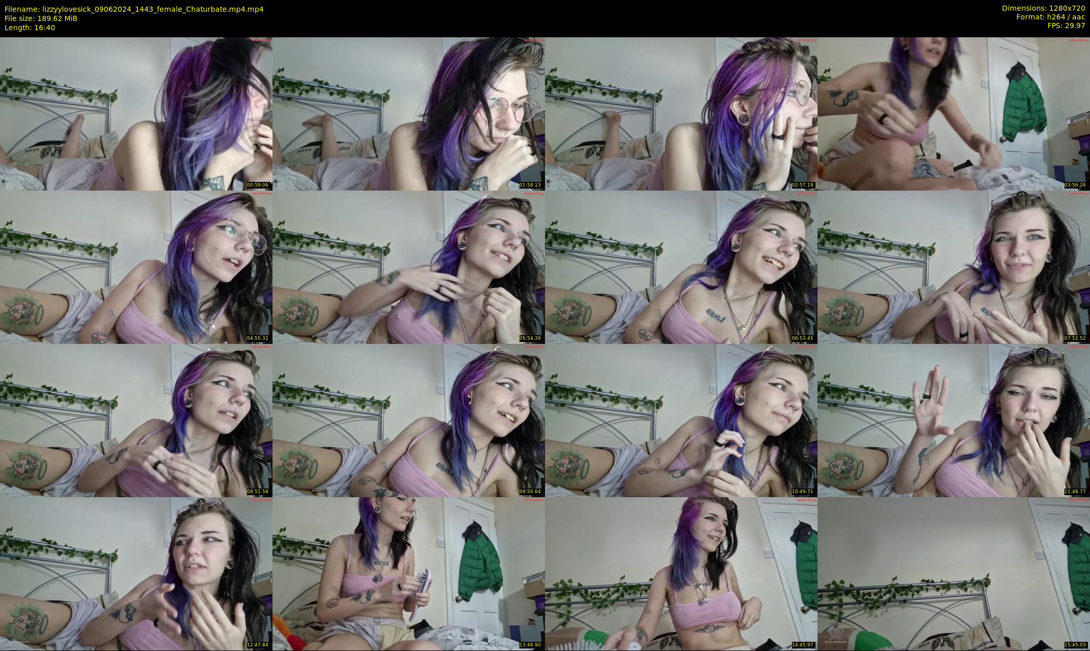 lizzyylovesick — 17 minute Chaturbate female cam show recording, 720p, Jun 9, 2024