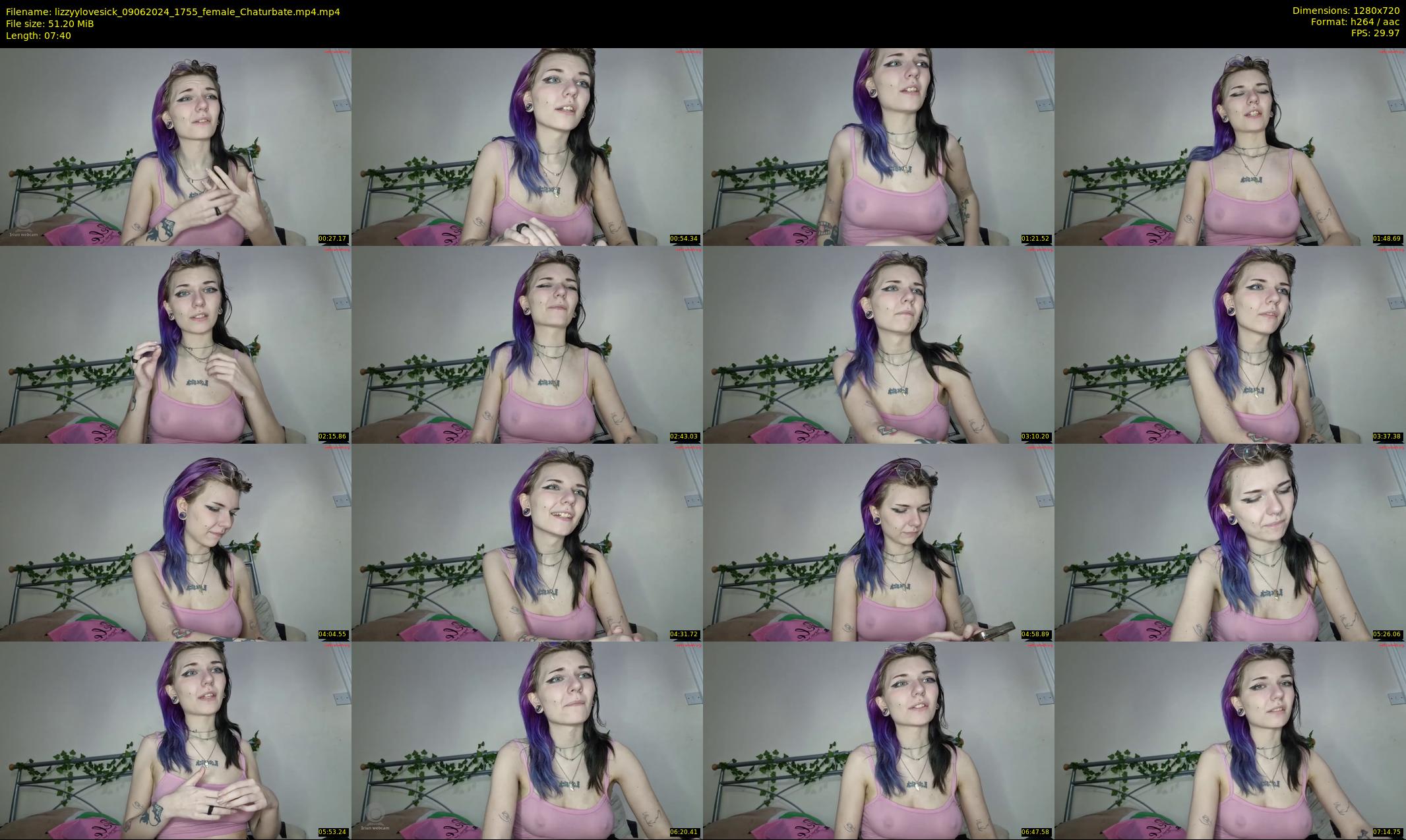 lizzyylovesick — 8 minute Chaturbate female cam show recording, 720p, Jun 9, 2024