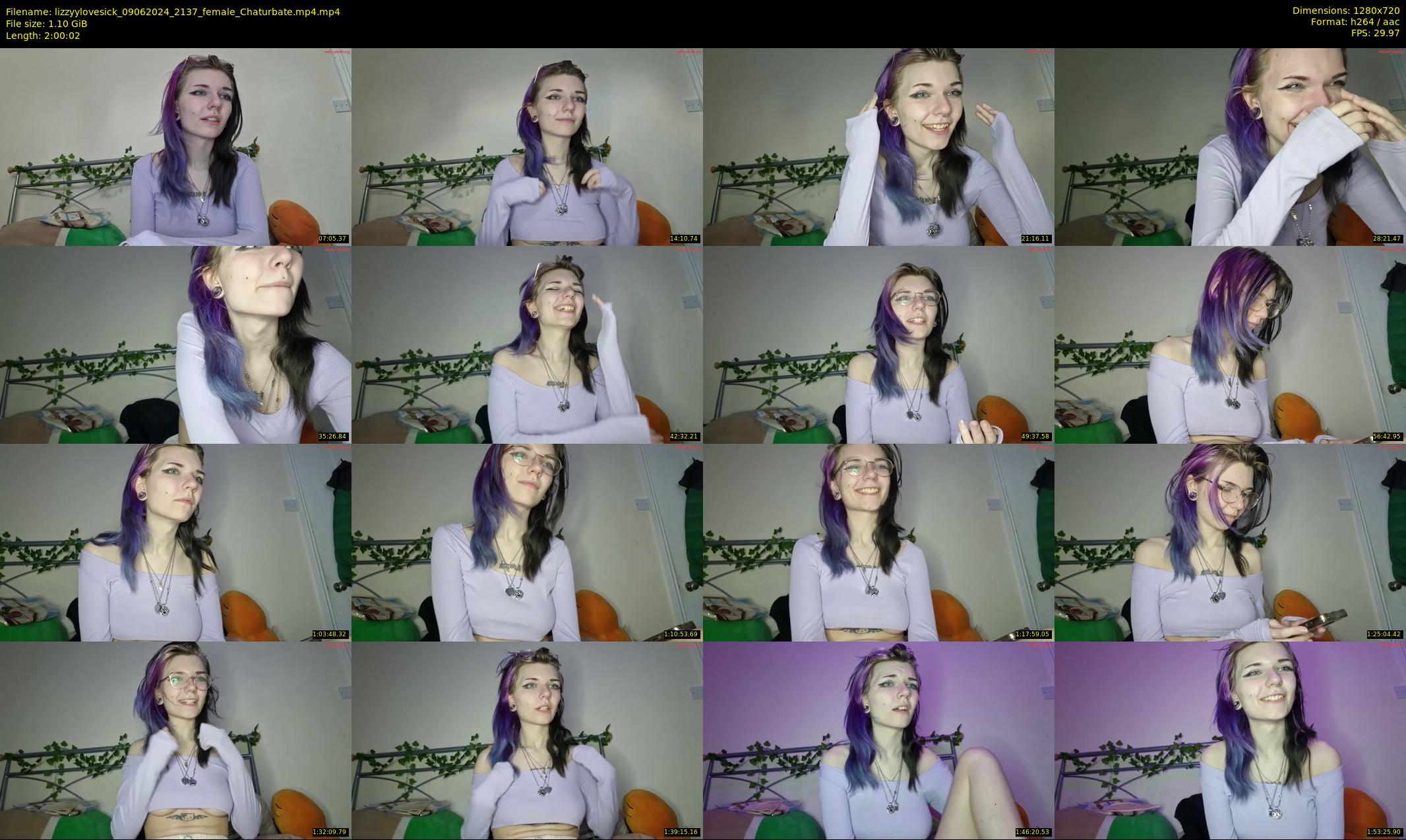 lizzyylovesick — 121 minute Chaturbate female cam show recording, 720p, Jun 9, 2024