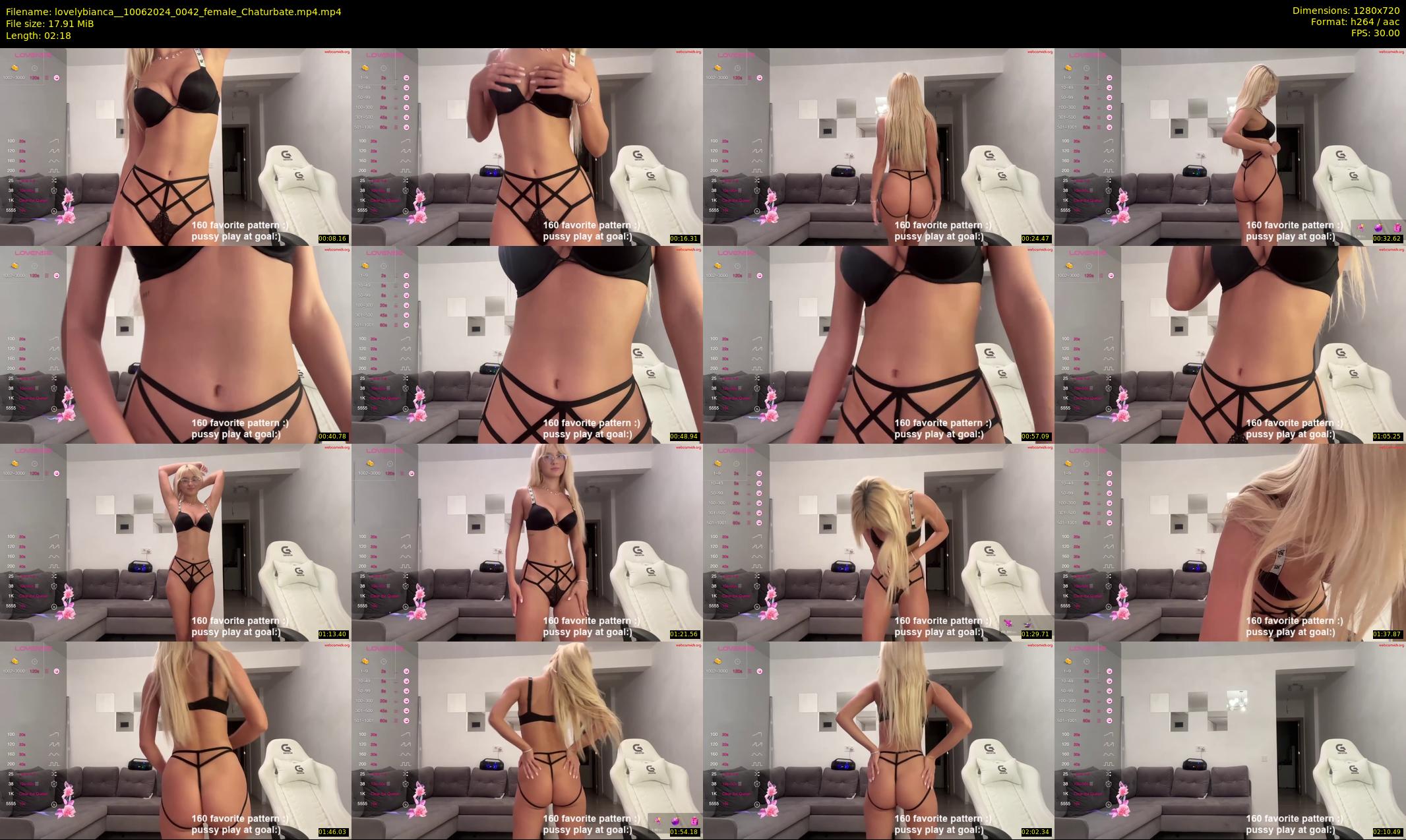 lovelybianca_ — 3 minute Chaturbate female cam show recording, 720p, Jun 10, 2024