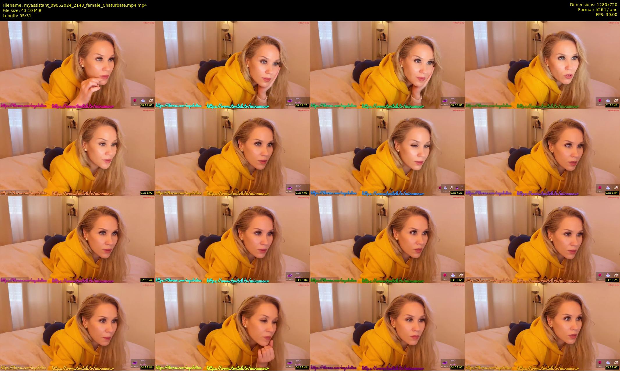 myassistant — 6 minute Chaturbate female cam show recording, 720p, Jun 9, 2024