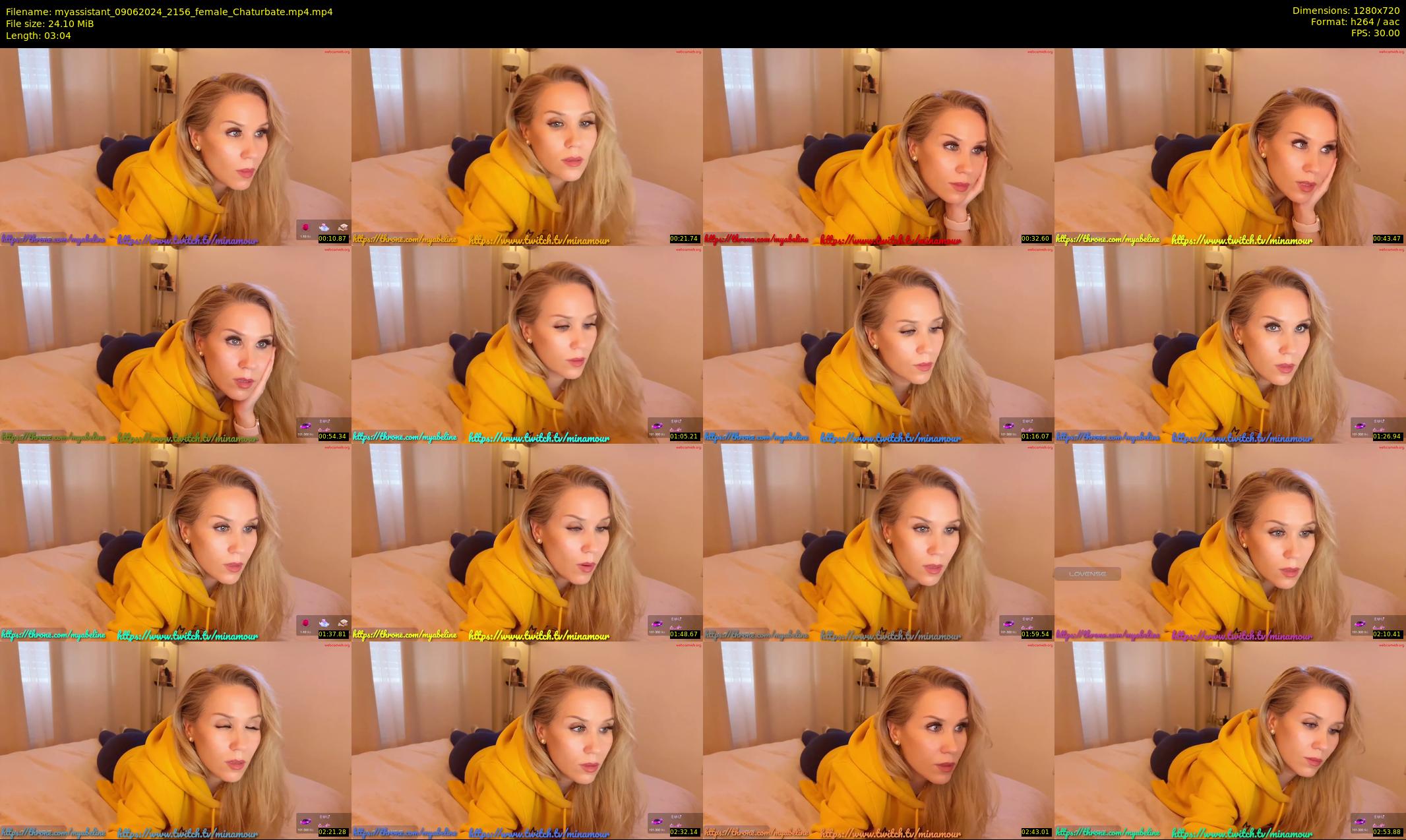 myassistant — 4 minute Chaturbate female cam show recording, 720p, Jun 9, 2024