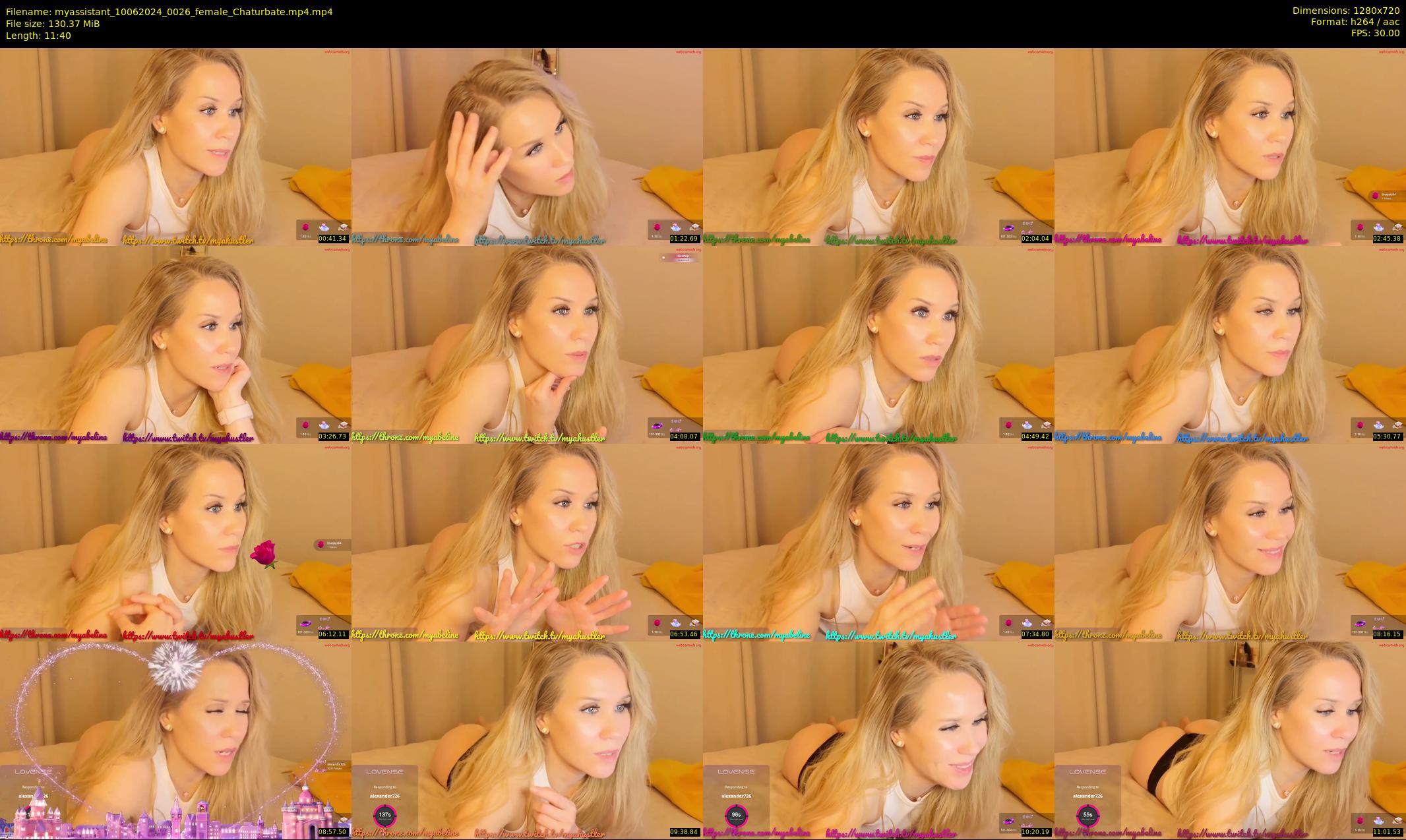 myassistant — 12 minute Chaturbate female cam show recording, 720p, Jun 10, 2024