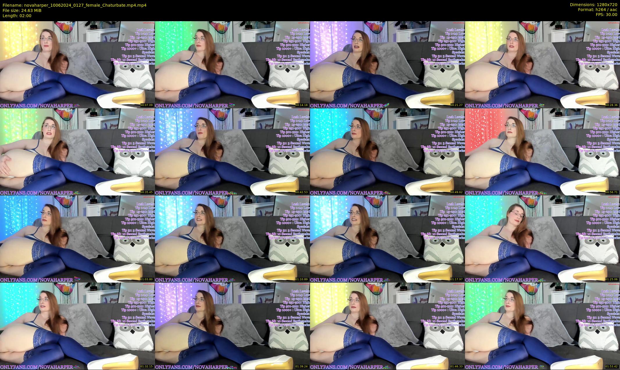 novaharper — 2 minute Chaturbate female cam show recording, 720p, Jun 10, 2024