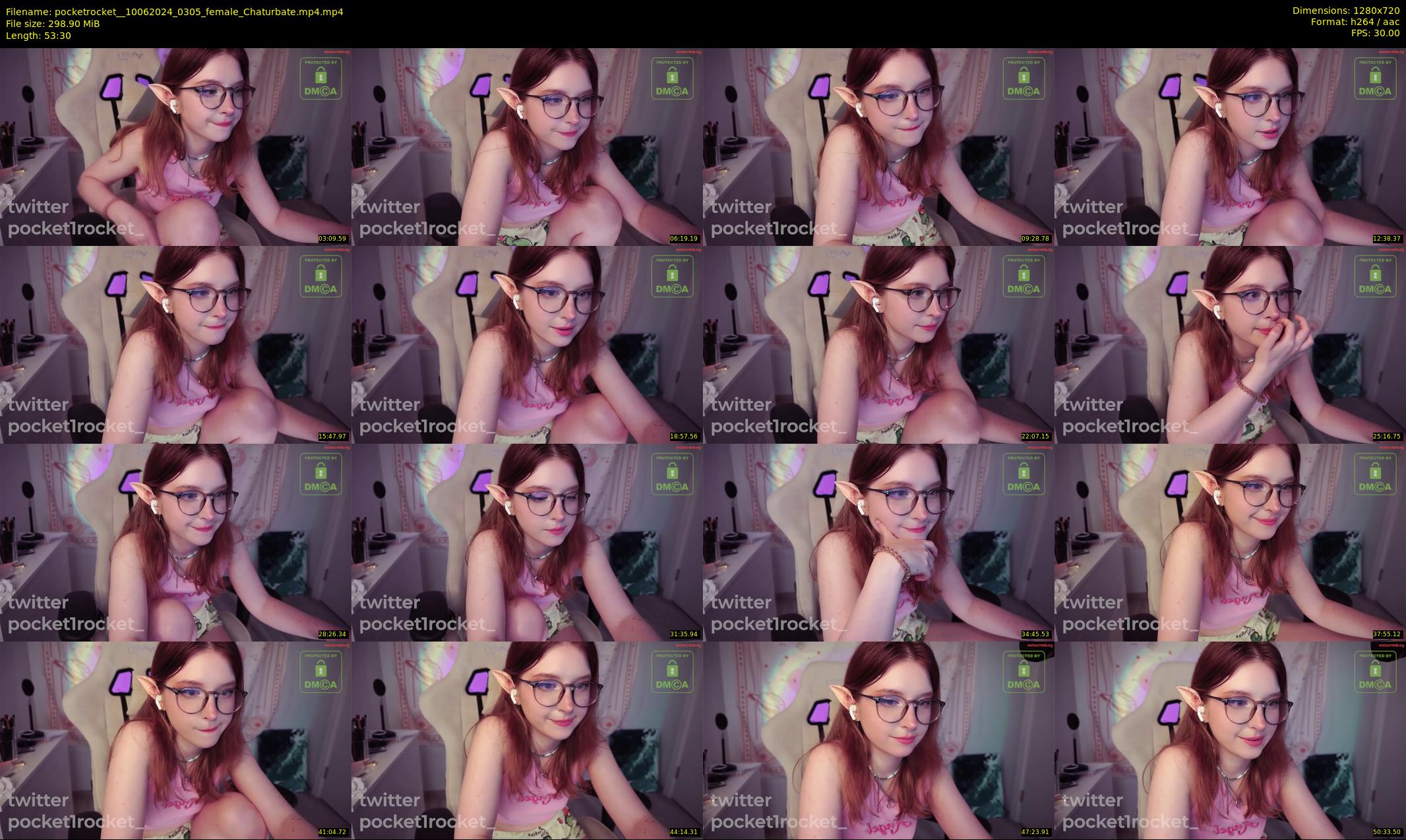 pocketrocket_ — 54 minute Chaturbate female cam show recording, 720p, Jun 10, 2024