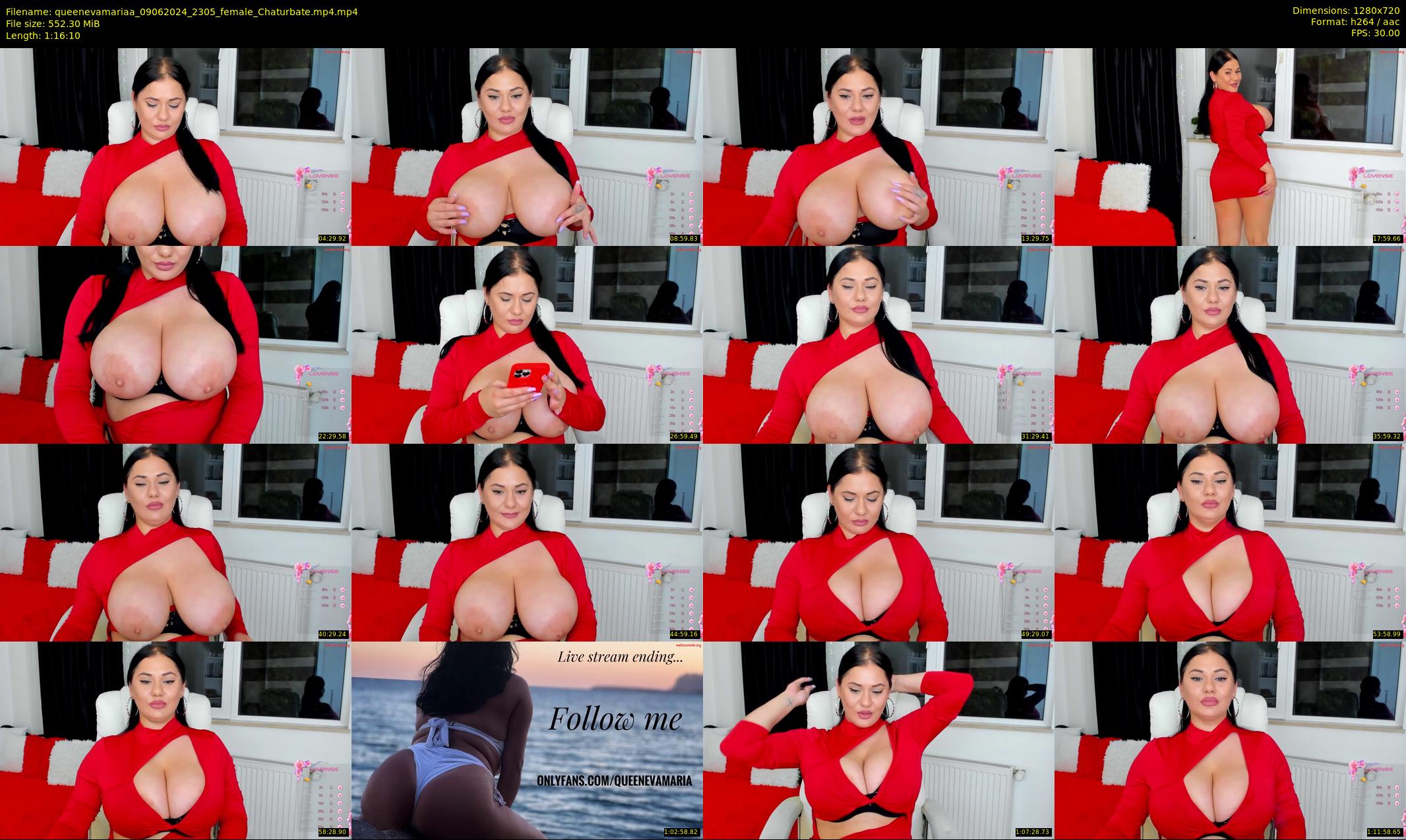 queenevamariaa — 77 minute Chaturbate female cam show recording, 720p, Jun 9, 2024