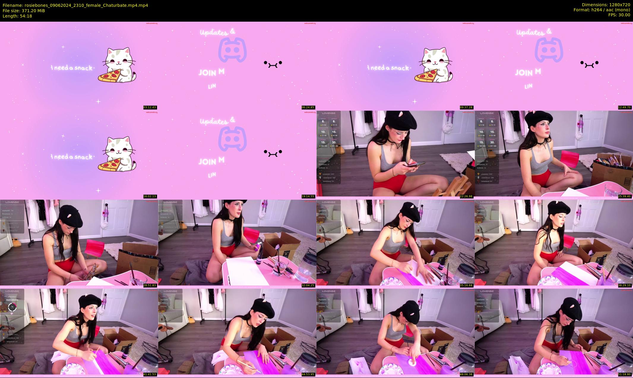 rosiebones — 55 minute Chaturbate female cam show recording, 720p, Jun 9, 2024