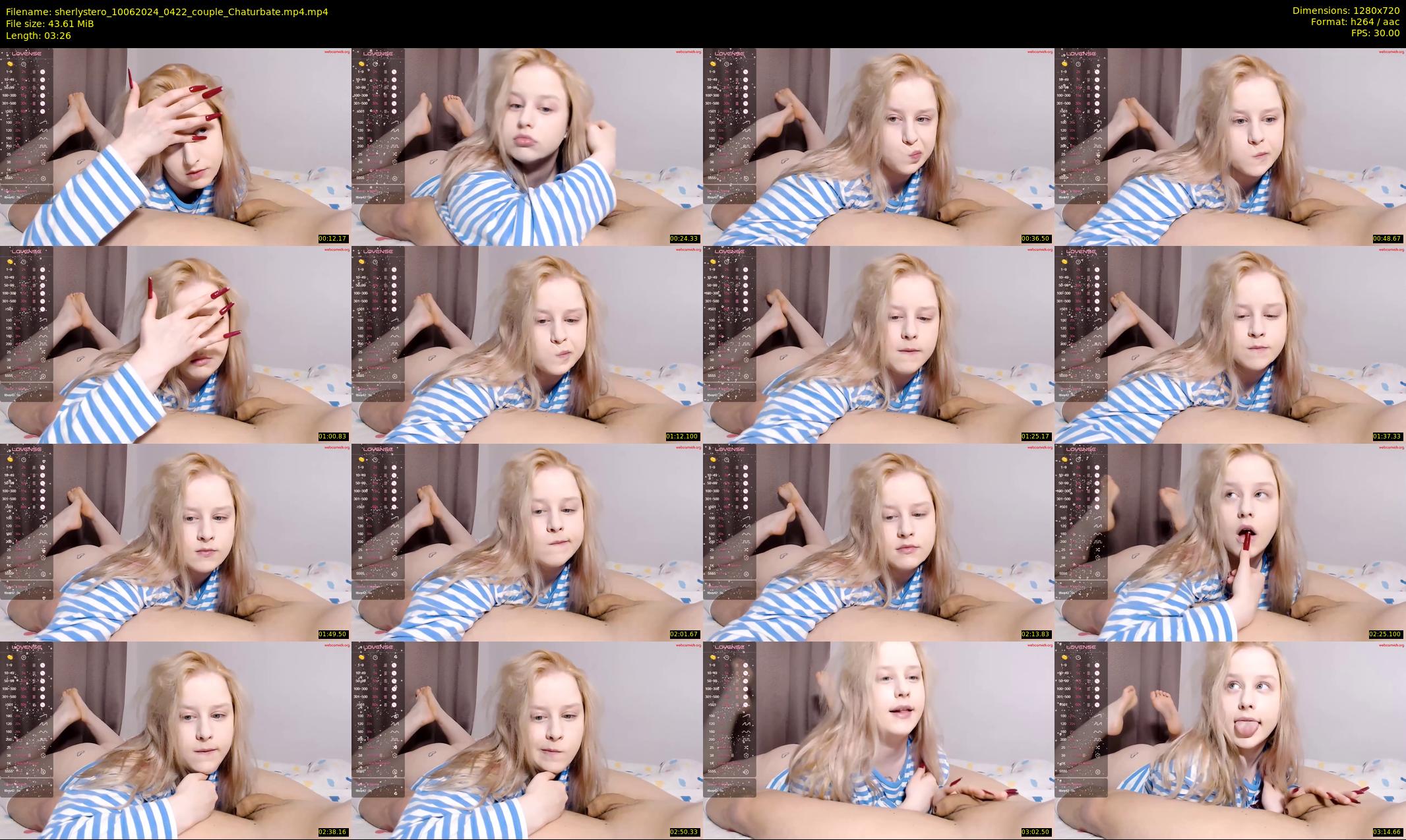 sherlystero — 4 minute Chaturbate couple cam show recording, 720p, Jun 10, 2024