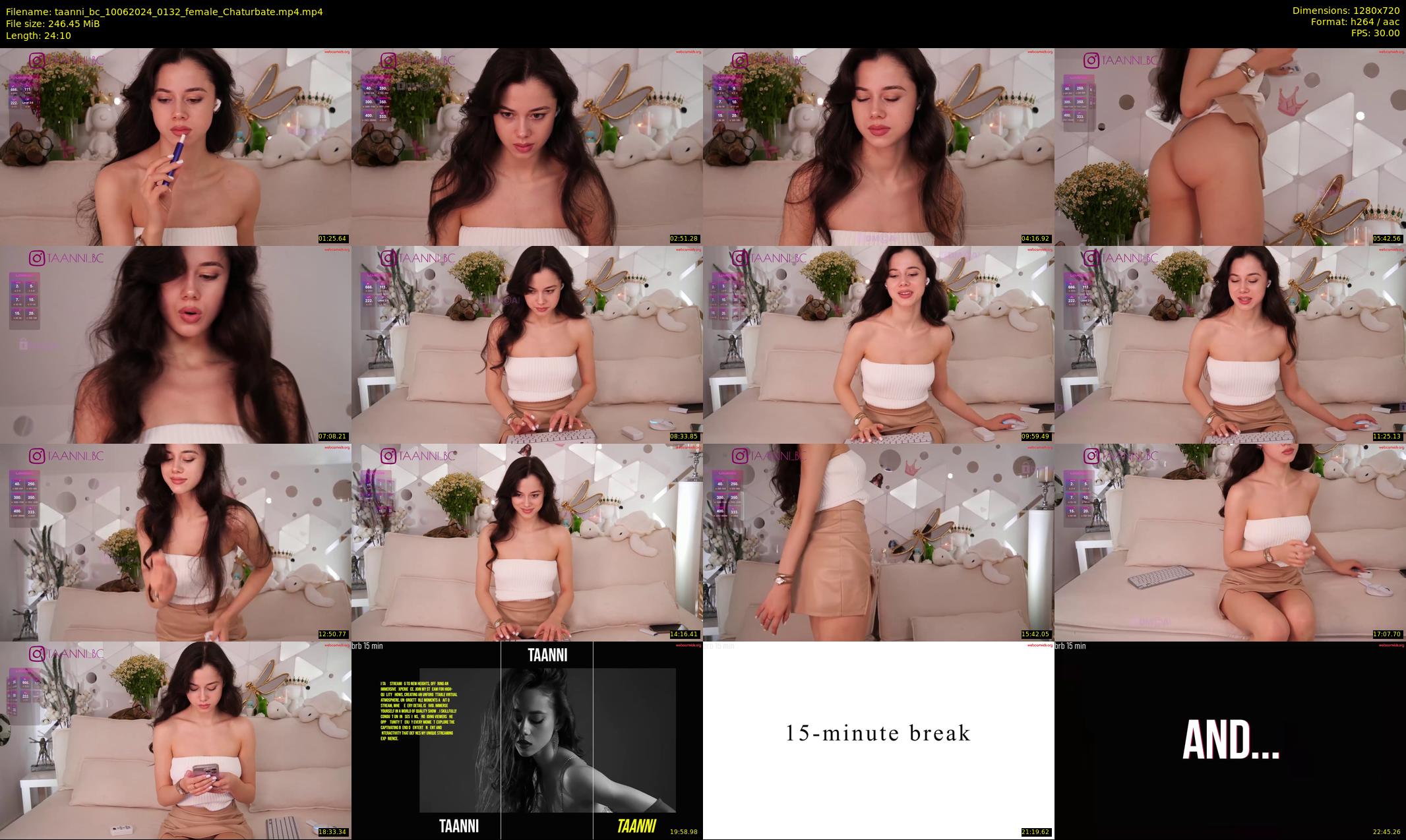 taanni_bc — 25 minute Chaturbate female cam show recording, 720p, Jun 10, 2024