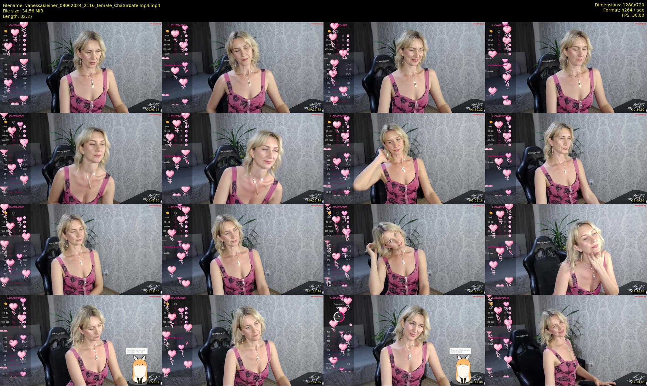 vanessakleiner — 3 minute Chaturbate female cam show recording, 720p, Jun 9, 2024