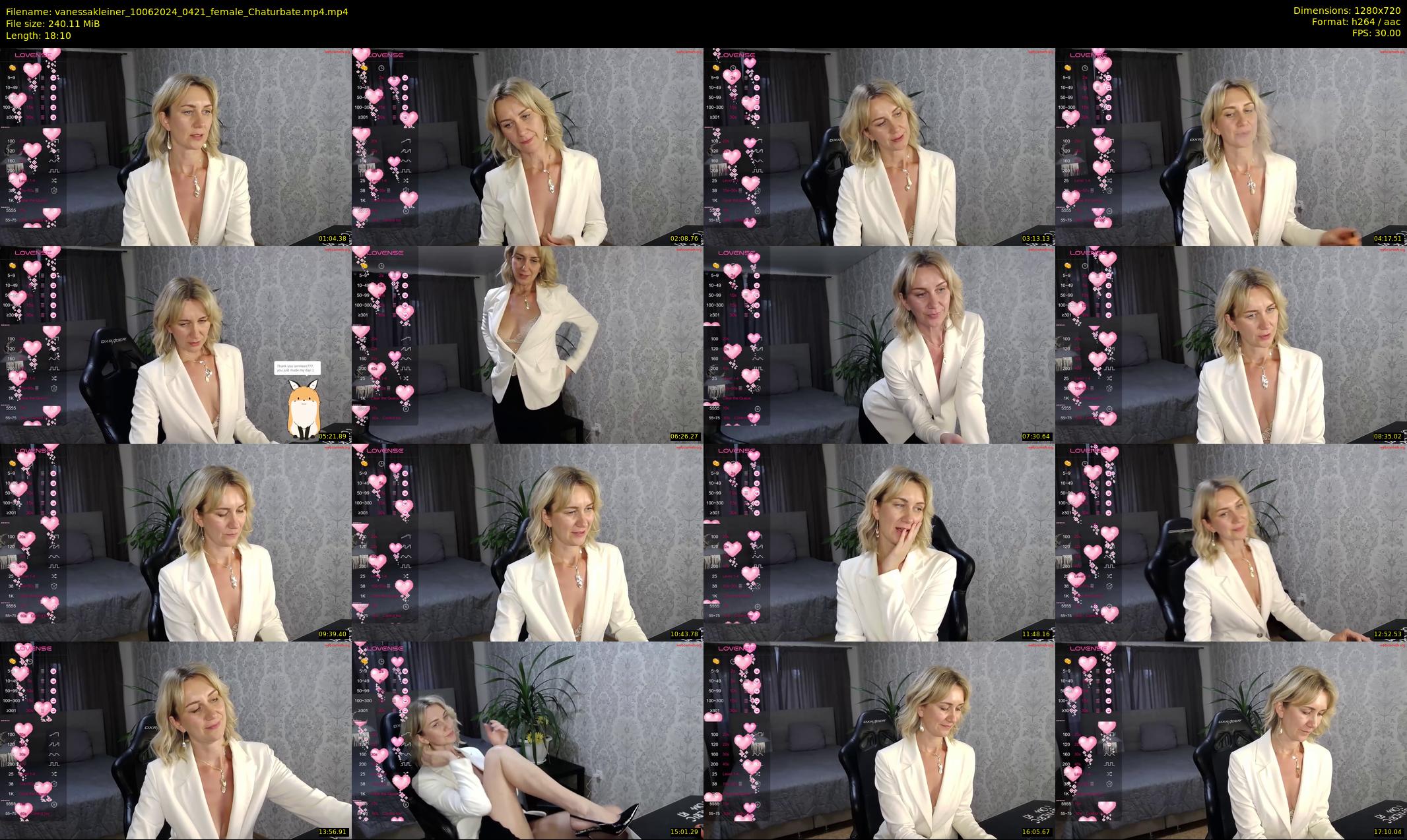 vanessakleiner — 19 minute Chaturbate female cam show recording, 720p, Jun 10, 2024