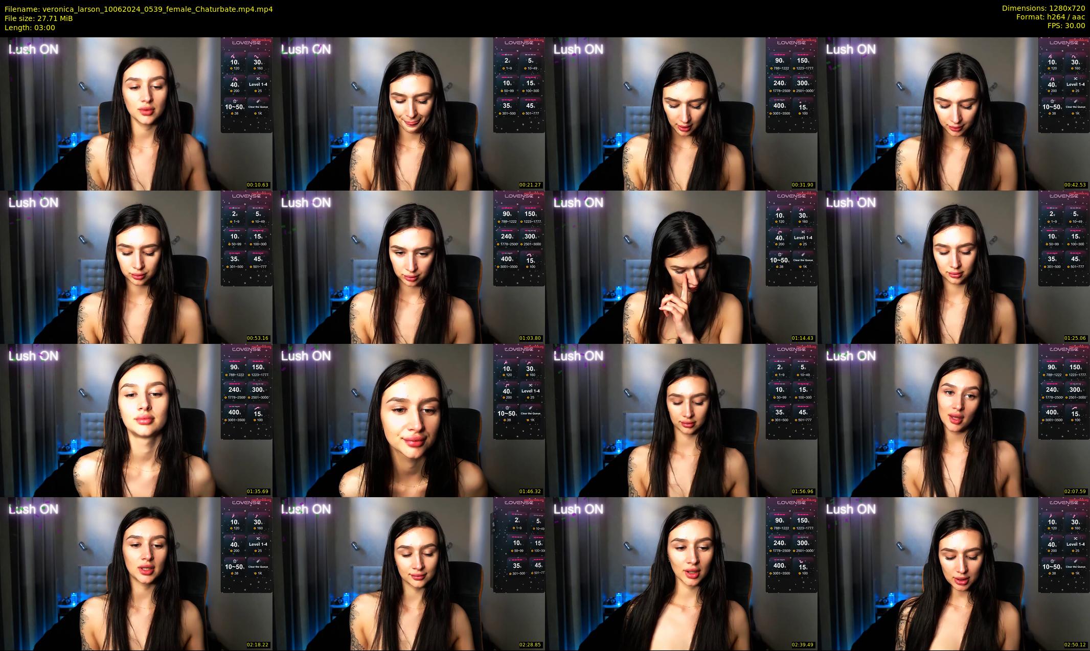 veronica_larson — 3 minute Chaturbate female cam show recording, 720p, Jun 10, 2024
