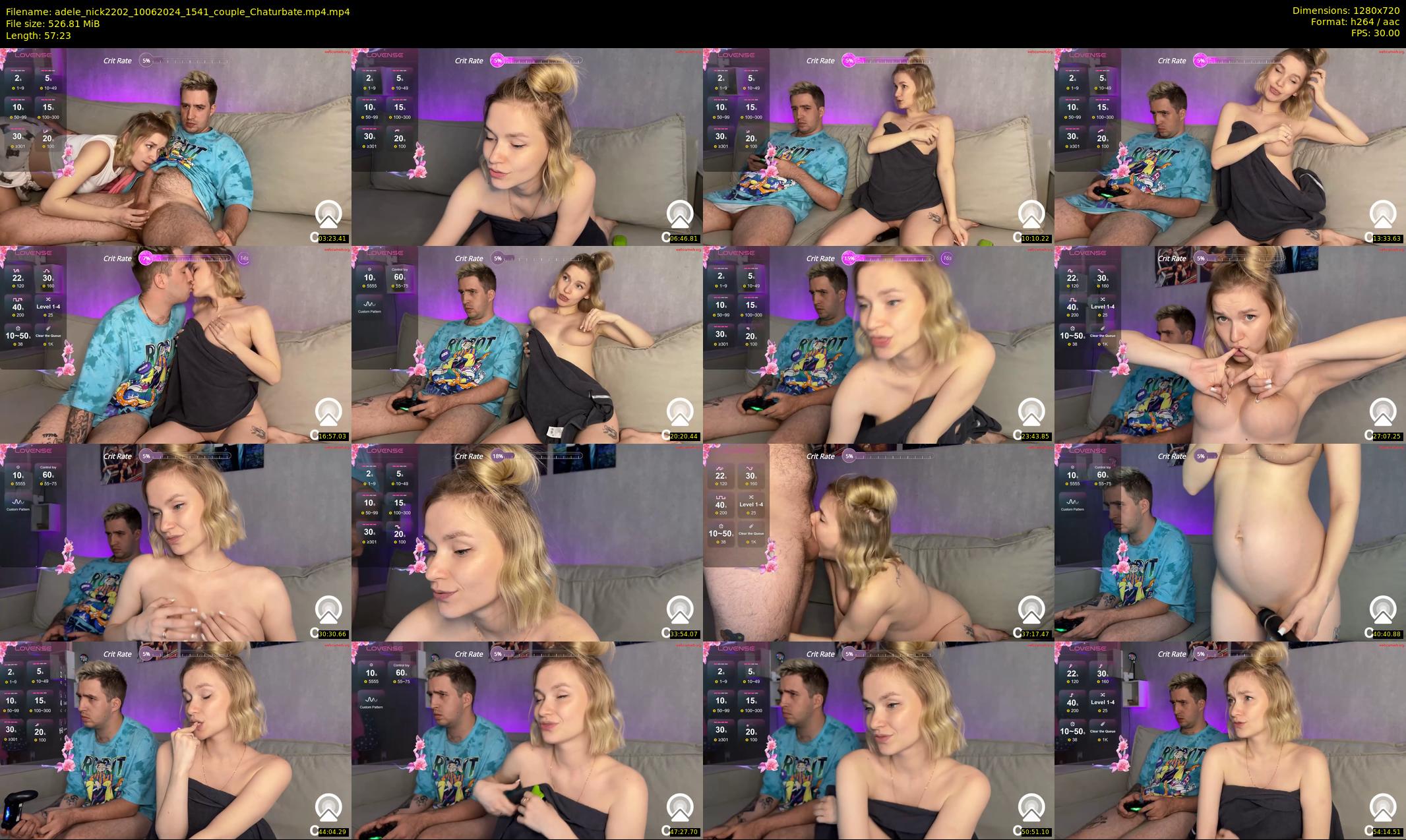 adele_nick2202 — 58 minute Chaturbate couple cam show recording, 720p, Jun 10, 2024