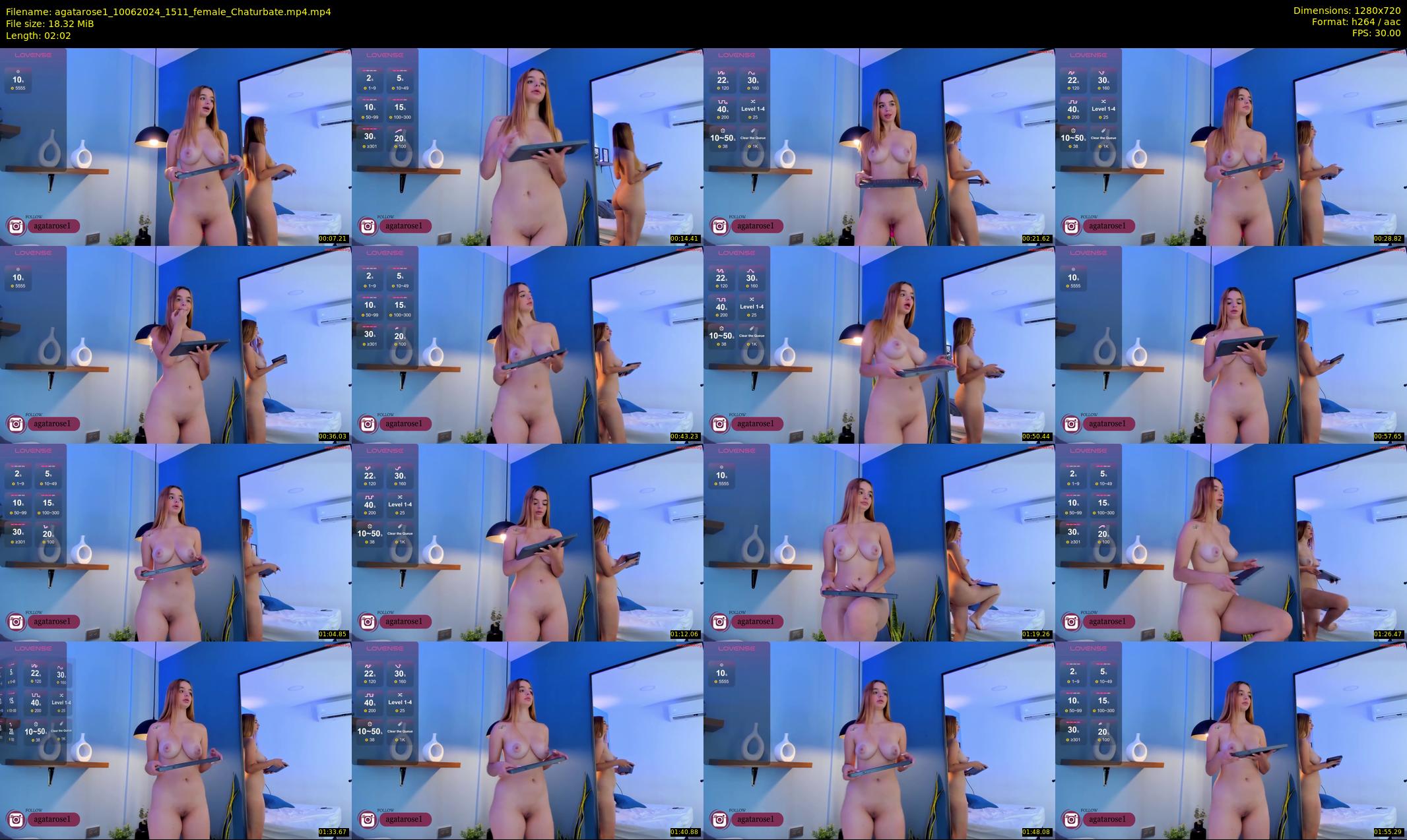 agatarose1 — 3 minute Chaturbate female cam show recording, 720p, Jun 10, 2024