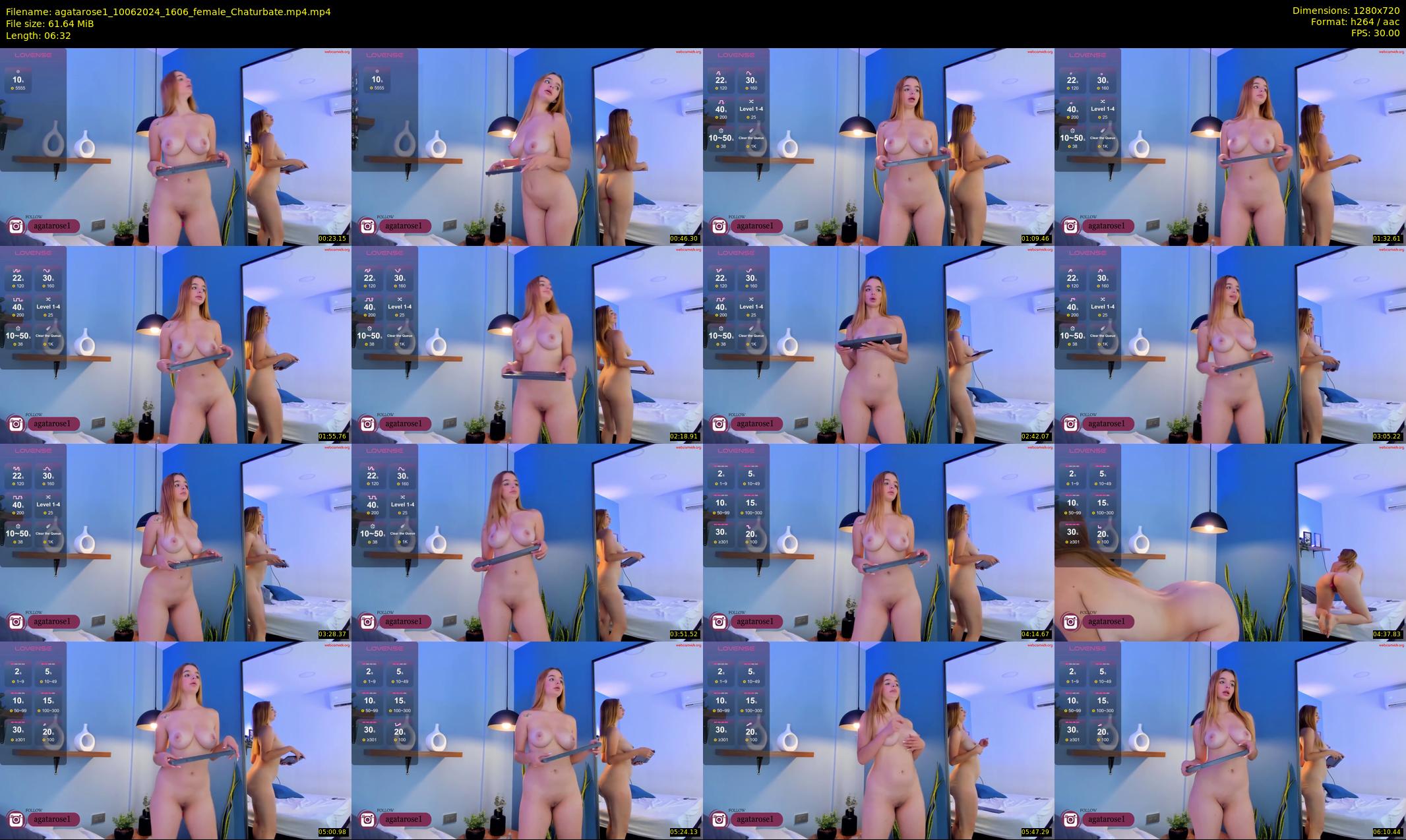 agatarose1 — 7 minute Chaturbate female cam show recording, 720p, Jun 10, 2024