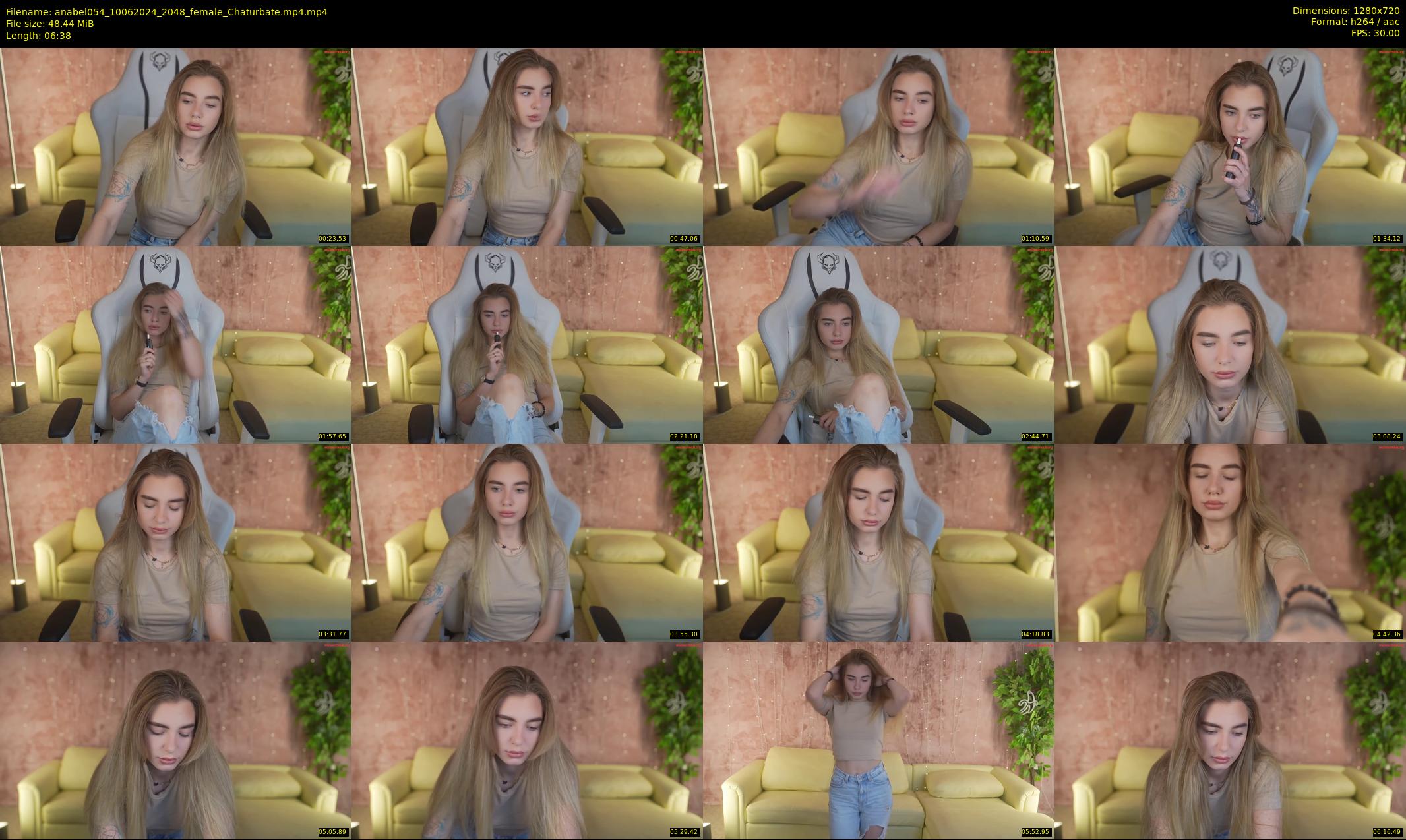 anabel054 — 7 minute Chaturbate female cam show recording, 720p, Jun 10, 2024