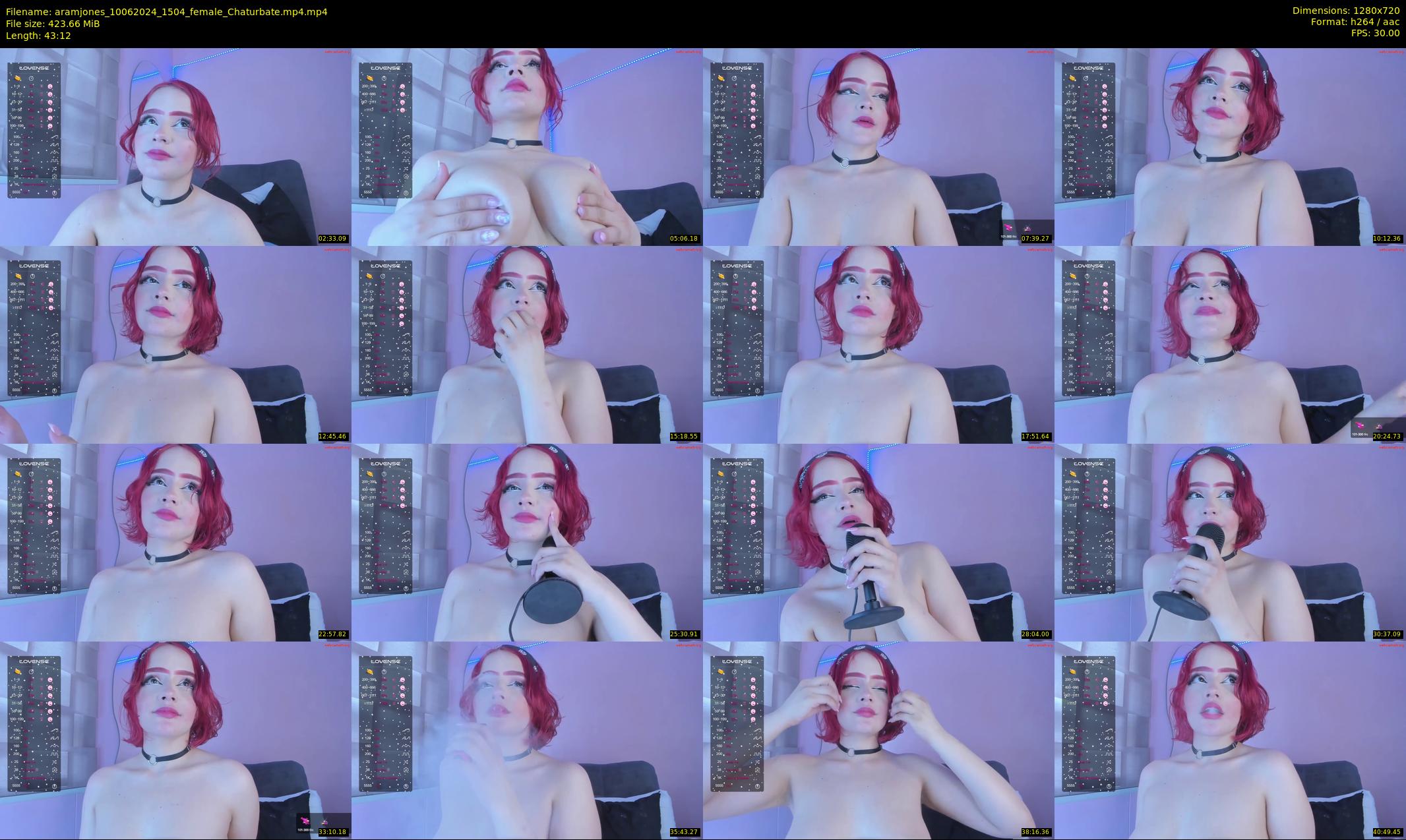 aramjones — 44 minute Chaturbate female cam show recording, 720p, Jun 10, 2024