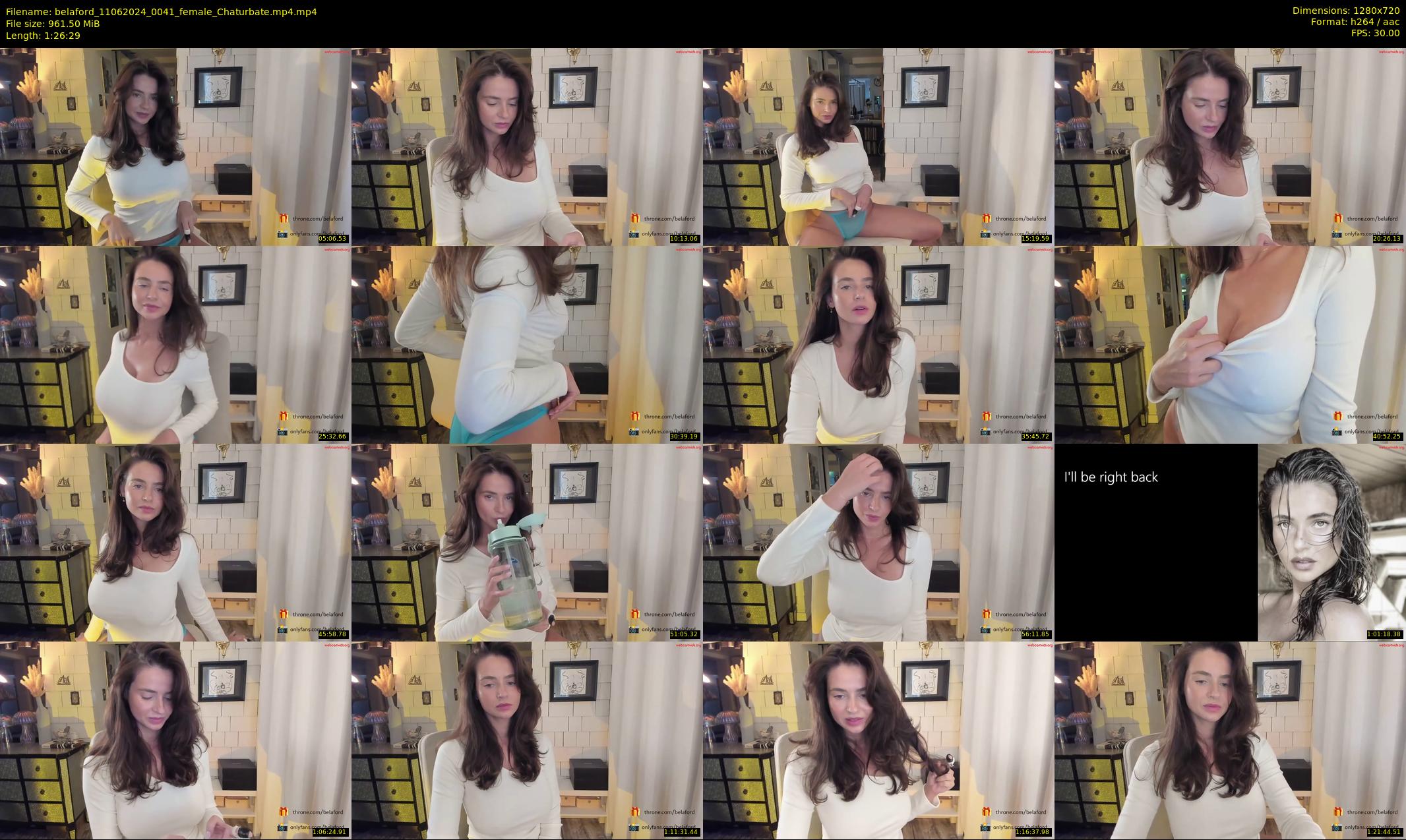 belaford — 87 minute Chaturbate female cam show recording, 720p, Jun 11, 2024