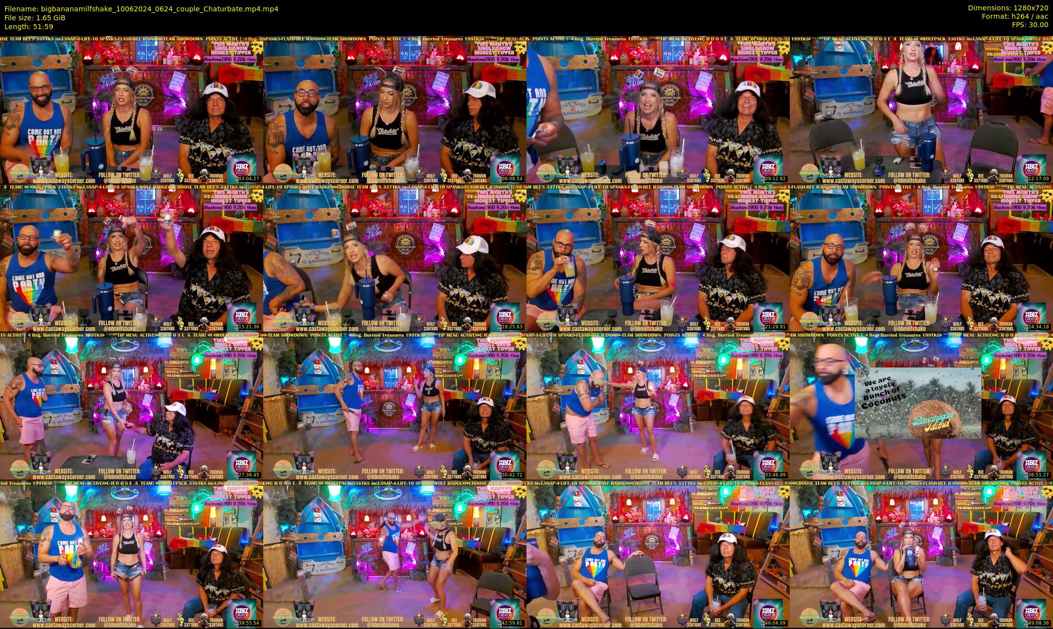 bigbananamilfshake — 52 minute Chaturbate couple cam show recording, 720p, Jun 10, 2024