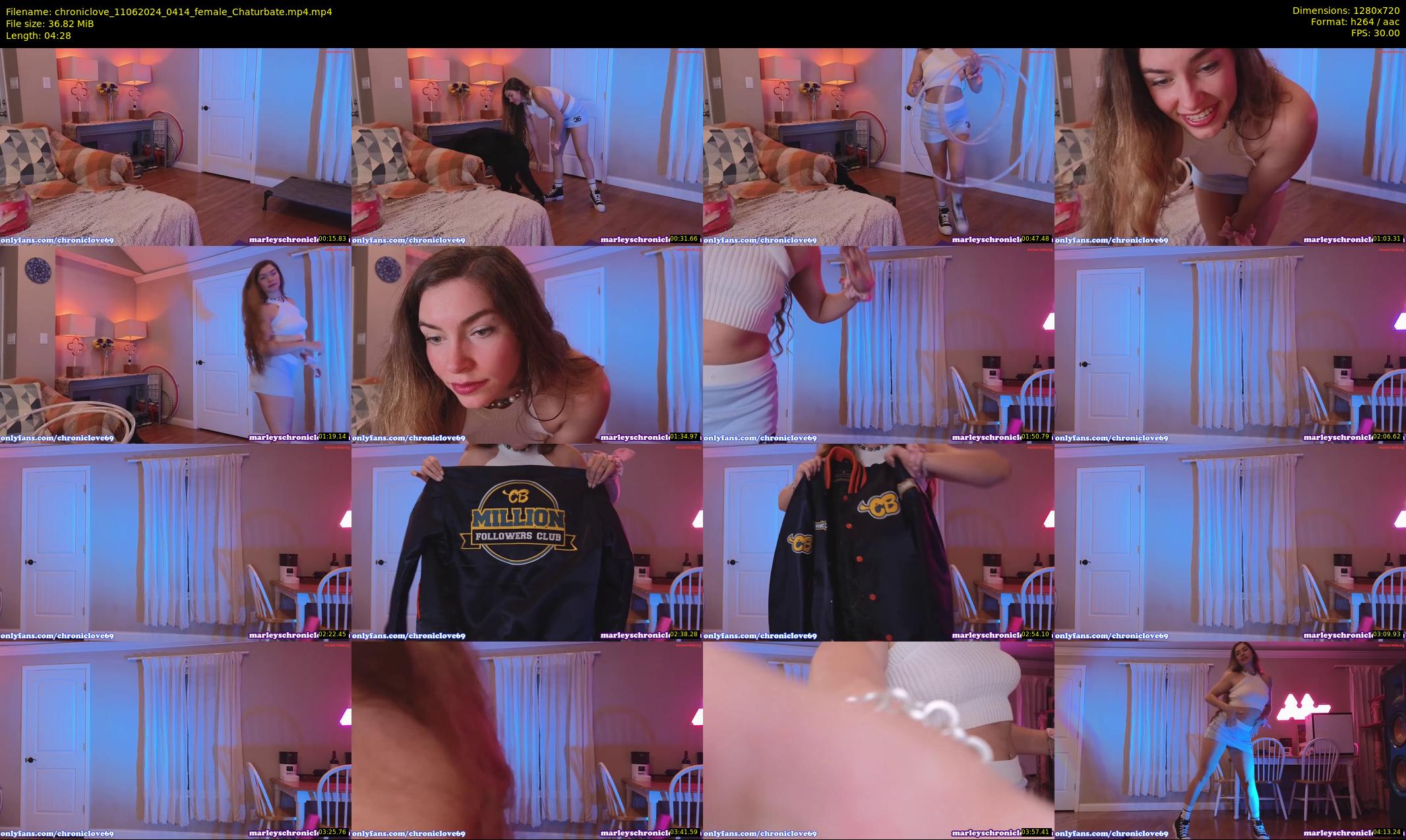 chroniclove — 5 minute Chaturbate female cam show recording, 720p, Jun 11, 2024
