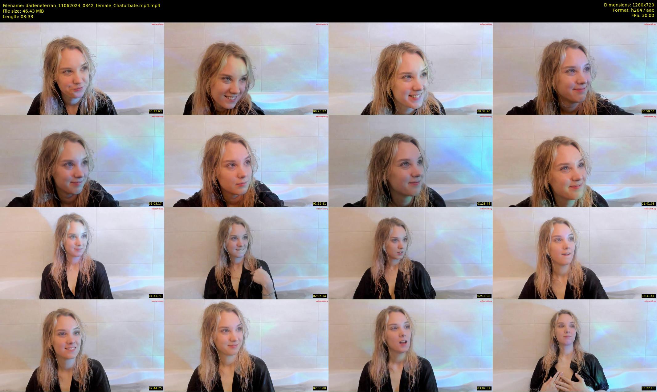 darleneferran — 4 minute Chaturbate female cam show recording, 720p, Jun 11, 2024