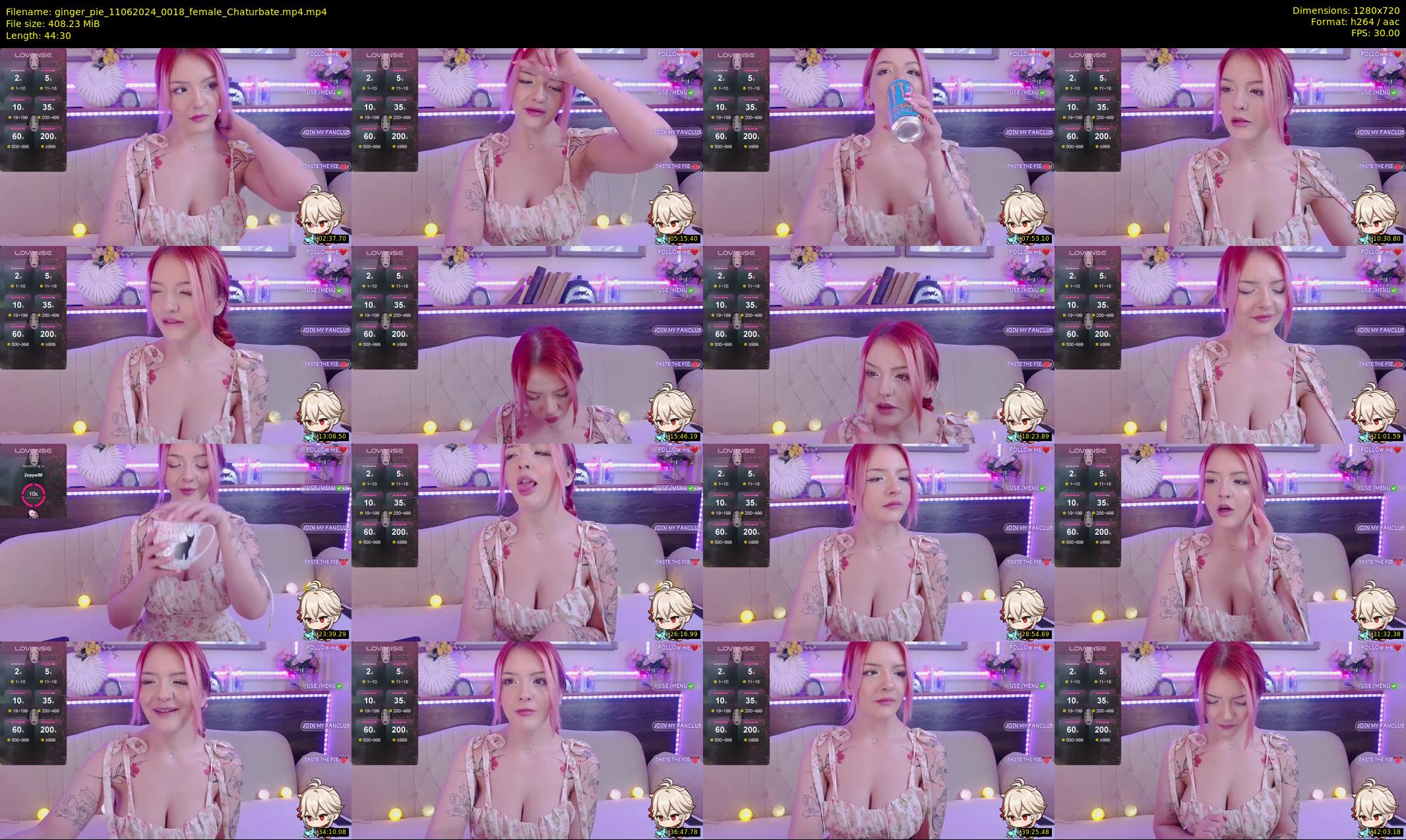 ginger_pie — 45 minute Chaturbate female cam show recording, 720p, Jun 11, 2024